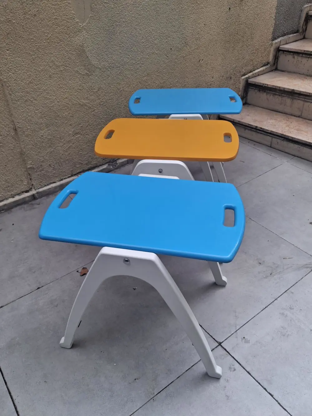Zigon Sehpa Tepsi Bşk 90575 Hardal Turkuaz Tabla Beyaz Ayak Lake 