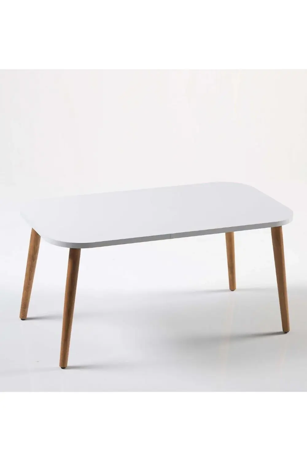 Zigon Sehpa Ve Orta Sehpa Set Ahşap Kr Torna Beyaz