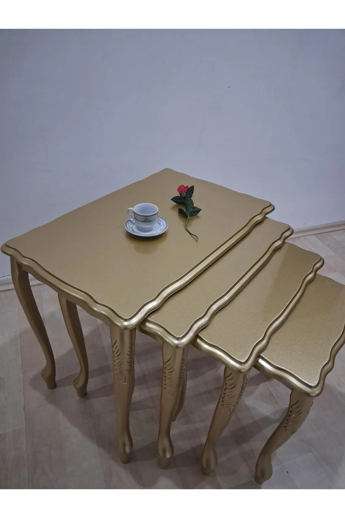 Zigon ST 17936 Klasik Model sehpa Parlak Gold renk Kayın Aslan Oyma Ayak El Yapım Zigon ST 17936 Klasik Model sehpa Parlak Gold renk Kayın Aslan Oyma Ayak El Yapım - Görsel 6
