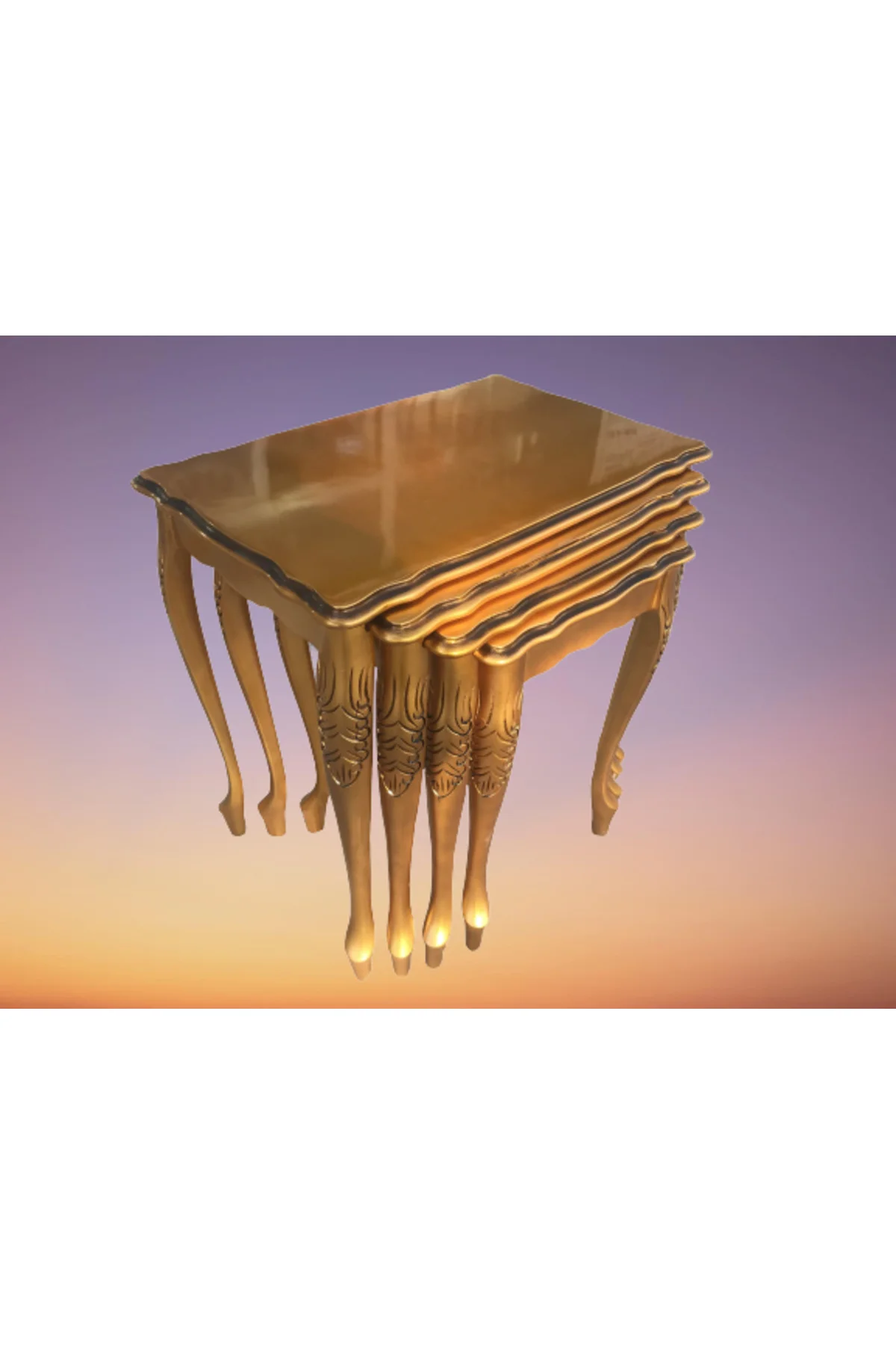 Zigon ST 17936 Klasik Model sehpa Parlak Gold renk Kayın Aslan Oyma Ayak El Yapım Zigon ST 17936 Klasik Model sehpa Parlak Gold renk Kayın Aslan Oyma Ayak El Yapım - Görsel 3