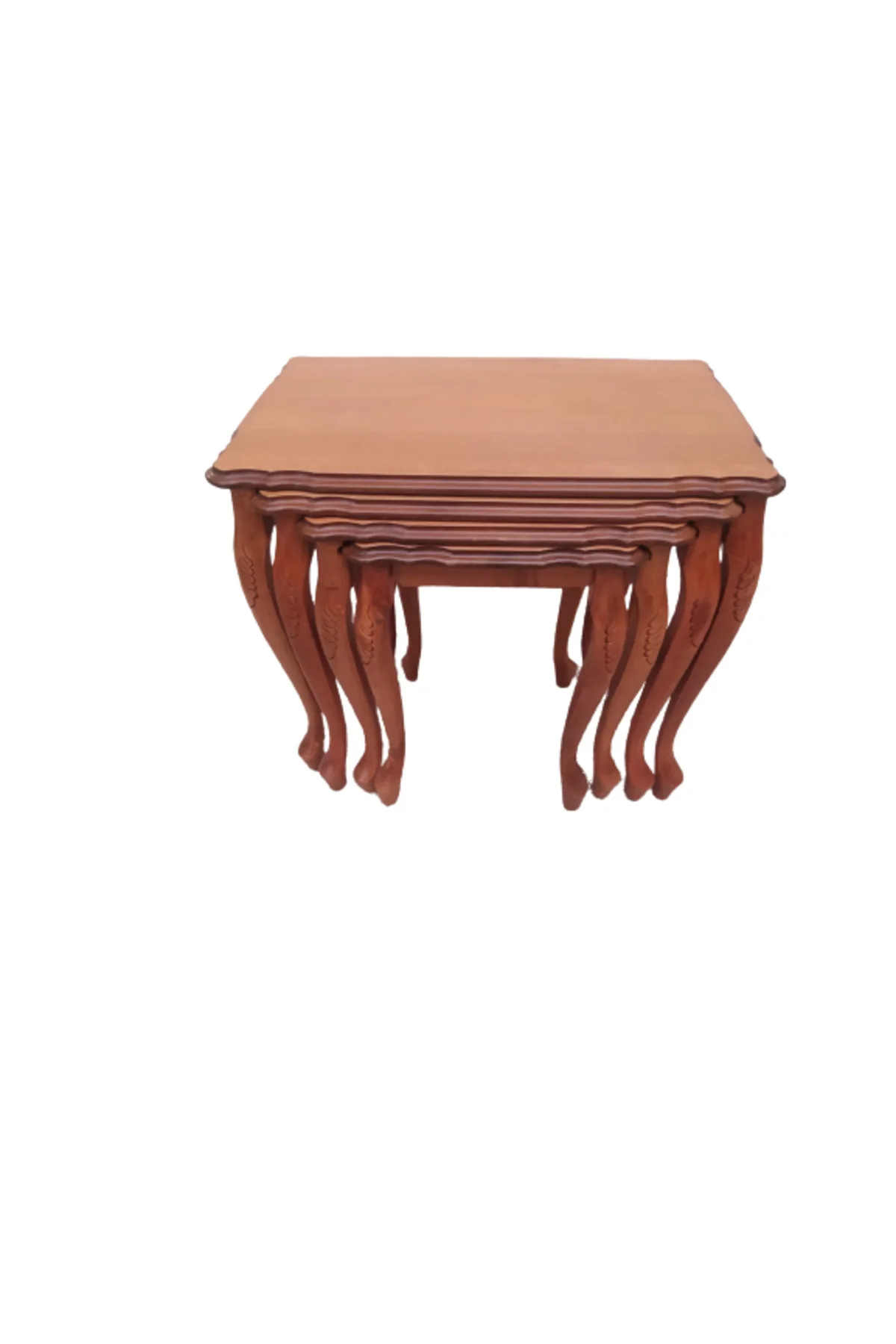 Zigon ST 18465 klasik Model Sehpa Kayın Aslan Oyma ayak Parlak Ceviz Lake El yapı - Görsel 4