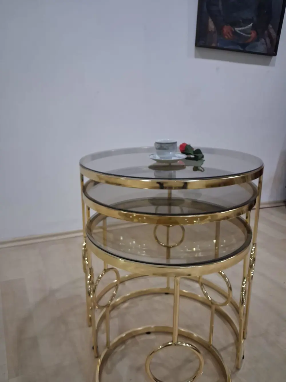 Zigon ZLF 14103 HaLKALI Model füme Temper Cam Tabla Metal Gold ka