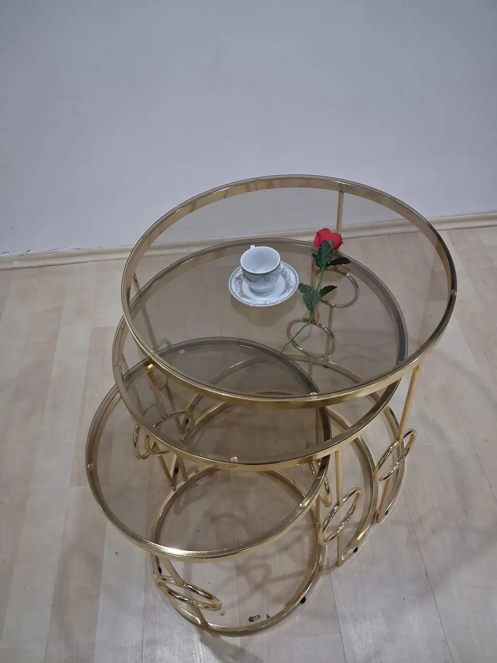 Zigon ZLF 14103 HaLKALI Model füme Temper Cam Tabla Metal Gold ka