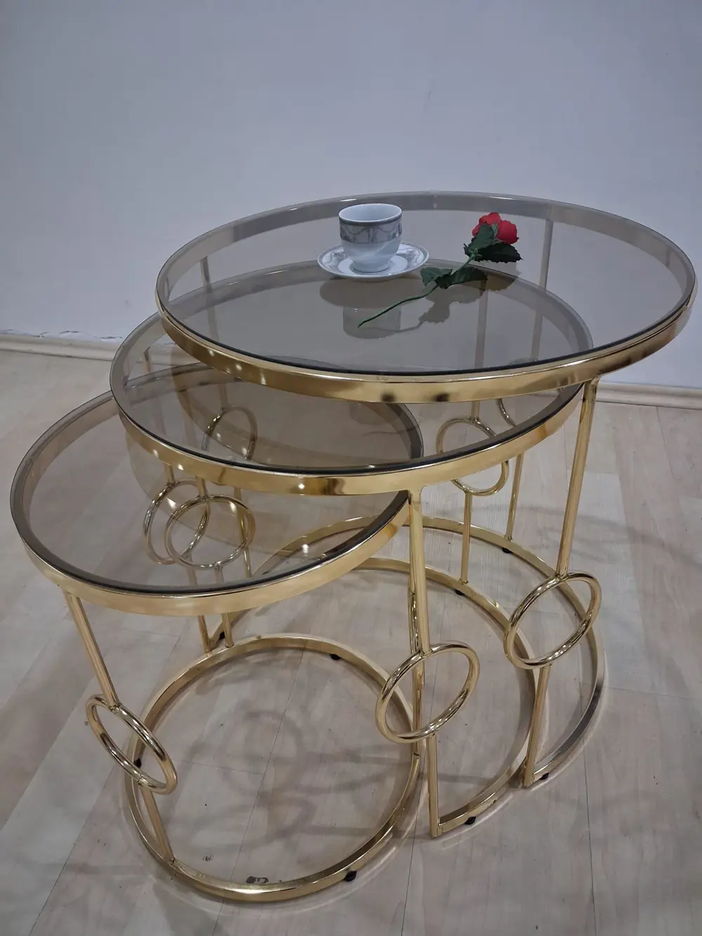 Zigon ZLF 14103 HaLKALI Model füme Temper Cam Tabla Metal Gold ka