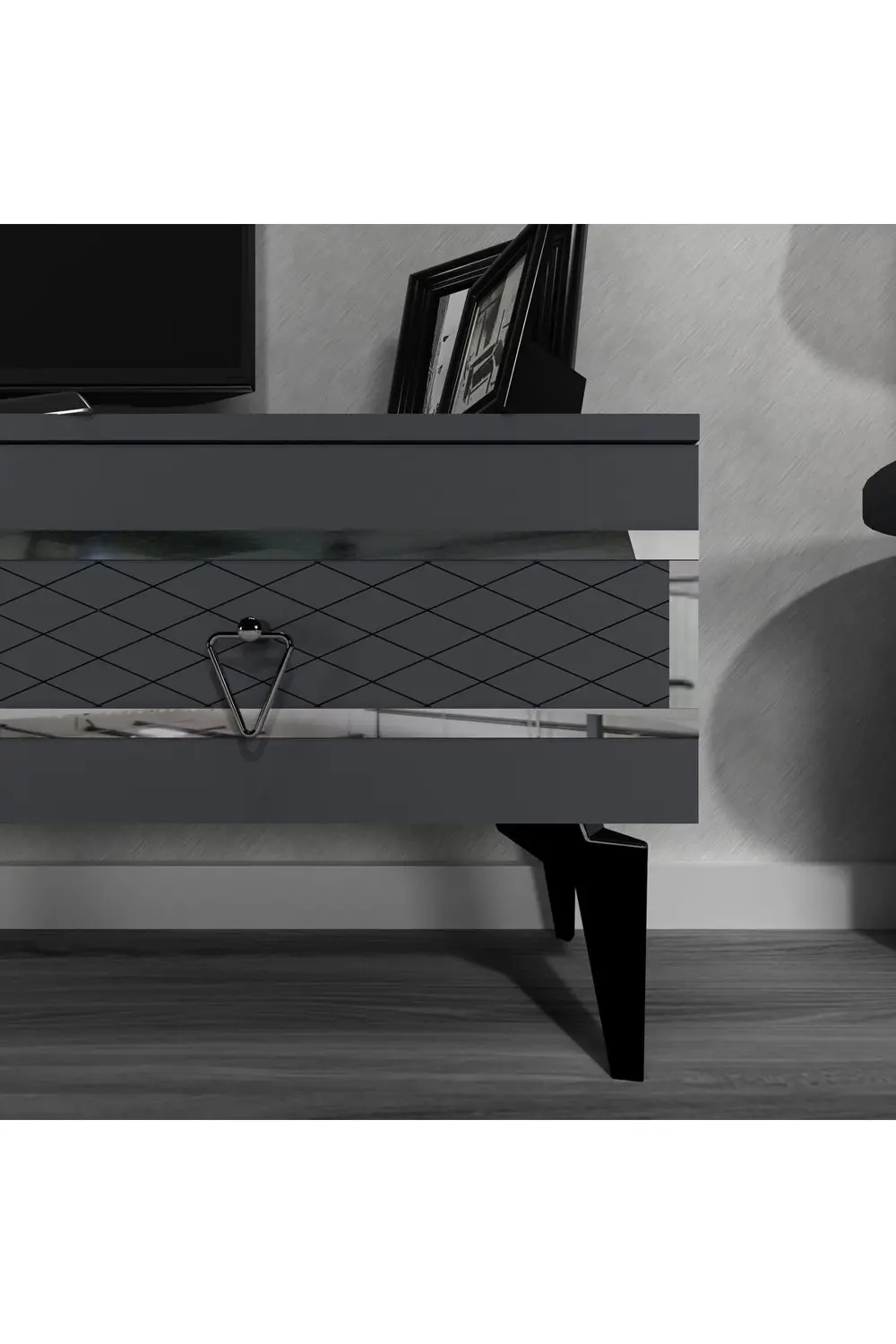 Ziirve Üçgen Dolap,çekmece Metal Mobilya Kulbu (4 ADET) Gümüş