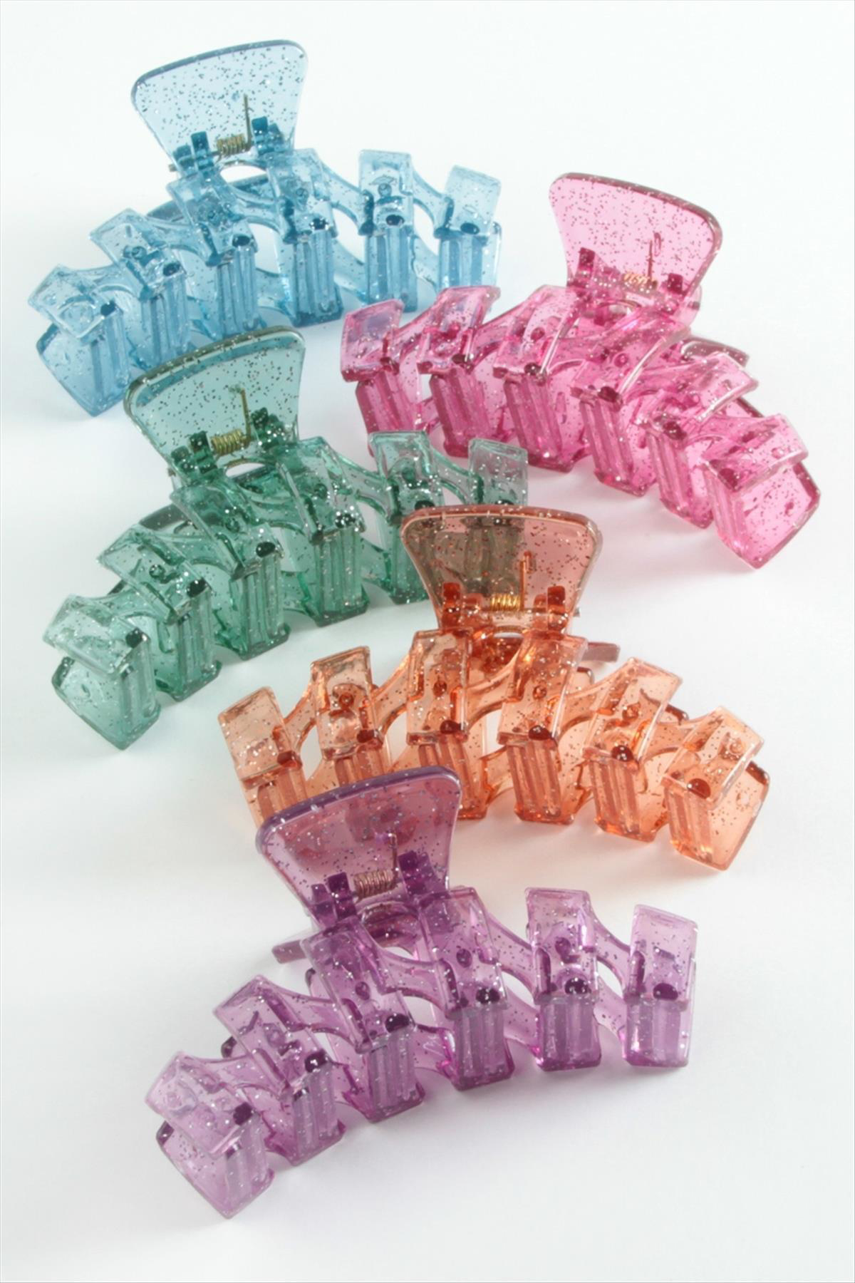 Zikzak Şeffaf Renkli Mandal Toka 8 cm Zikzak Şeffaf Renkli Mandal Toka 8 cm