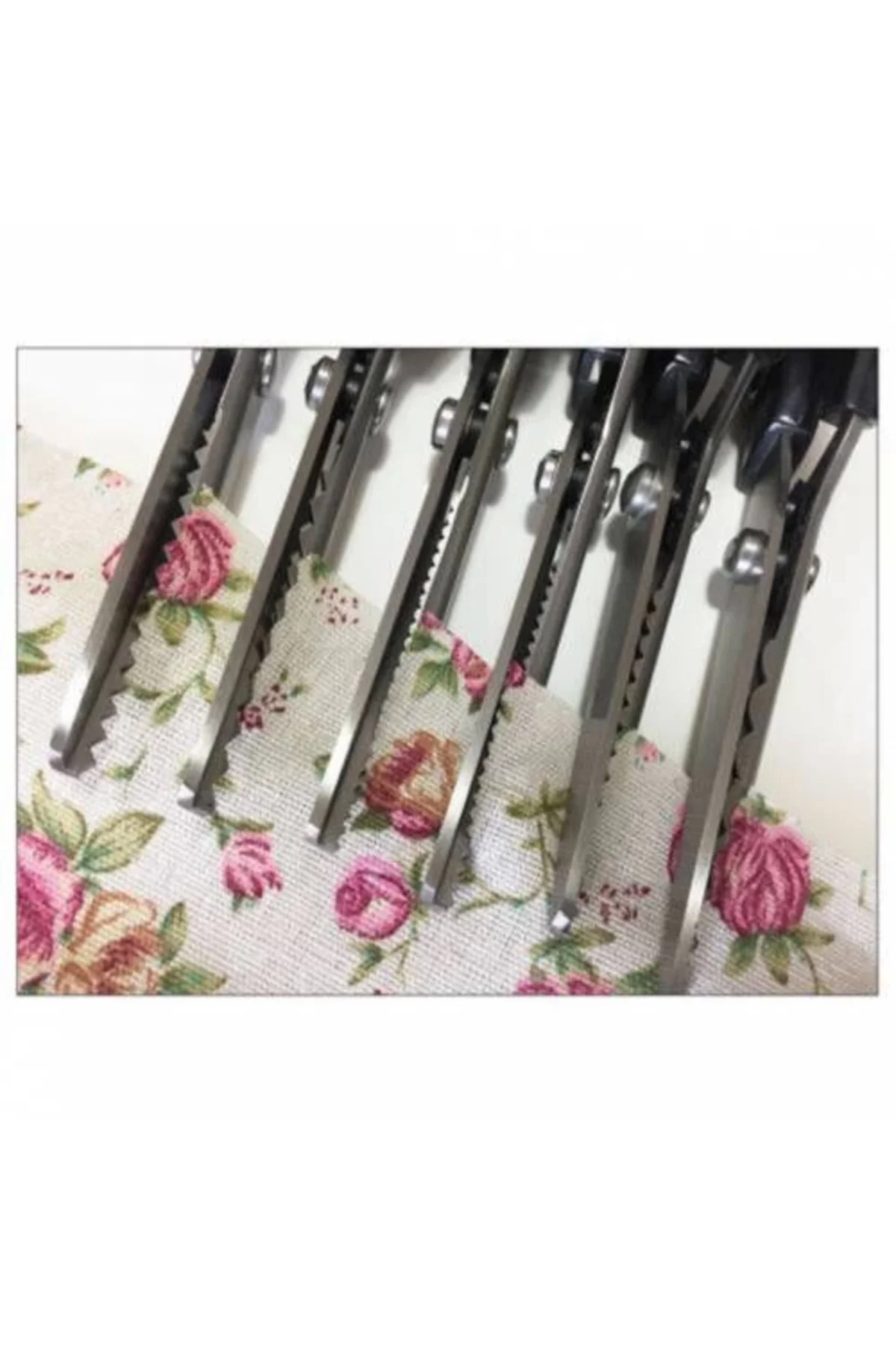 Zikzaklı Kesim Makası Desenli Tırtıklı Oya Makası Terzi Kumaş ( L