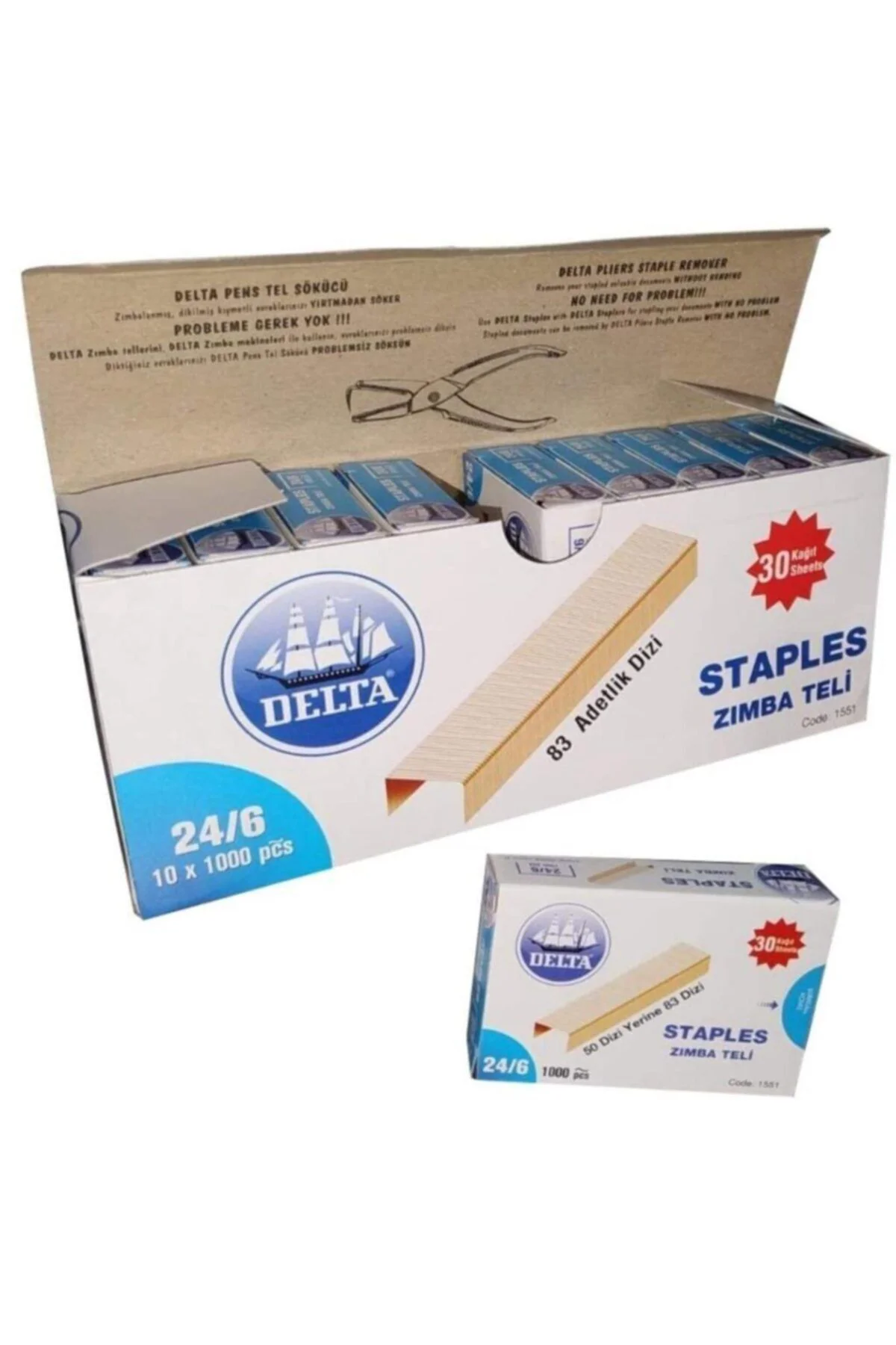 Zımba Teli 24/6(10x1000=x4 Adet) 4 Kutu Zımba Teli 24/6(10x1000=x4 Adet) 4 Kutu