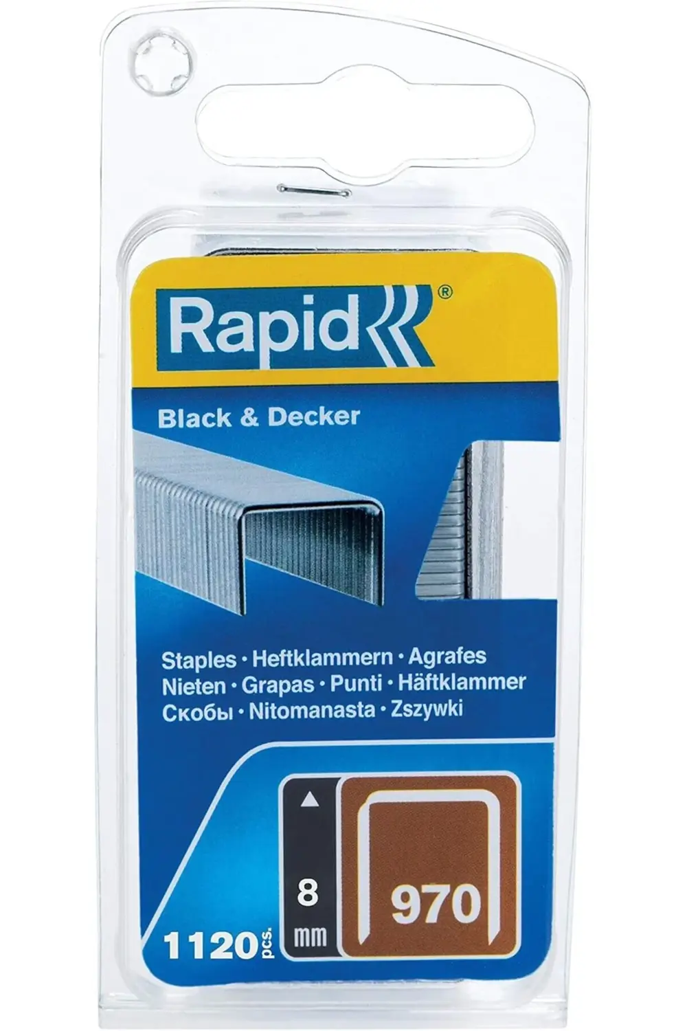 Zımba teli Tip 970, 8 mm zımba, 1.120 adet, & el ve elektrikli zı