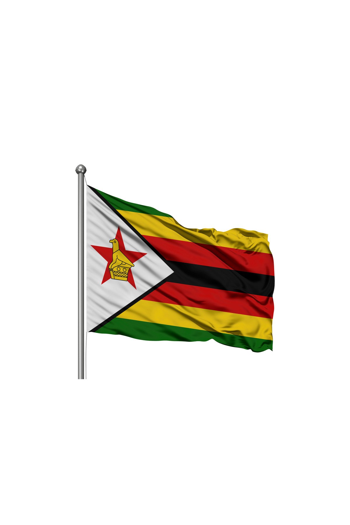 Zimbabwe Devleti Bayrağı - Premium Raşel Kumaş 400x600cm