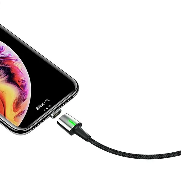 Zinc Manyetik Şarj Kablosu iPhone 14-13-12-11 1 Metre 2.4A Hızlı Şarj - 480Mbps Veri Aktarımı