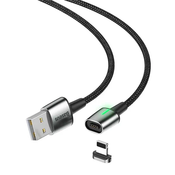 Zinc Manyetik Şarj Kablosu iPhone 14-13-12-11 1 Metre 2.4A Hızlı Şarj - 480Mbps Veri Aktarımı