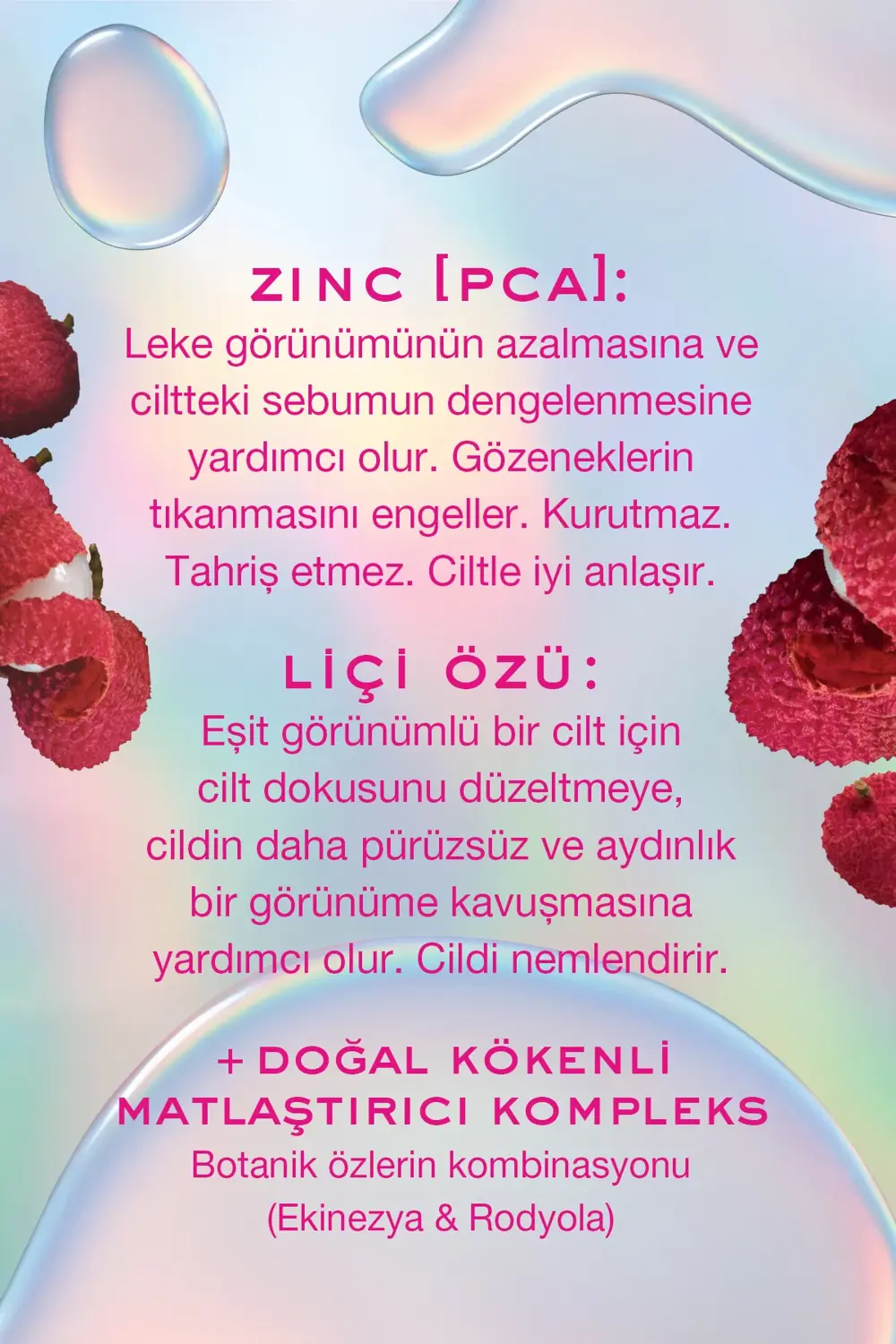 Zinc Power Matlaştırıcı ve Gözenek Sıkılaştırıcı Nemlendirici