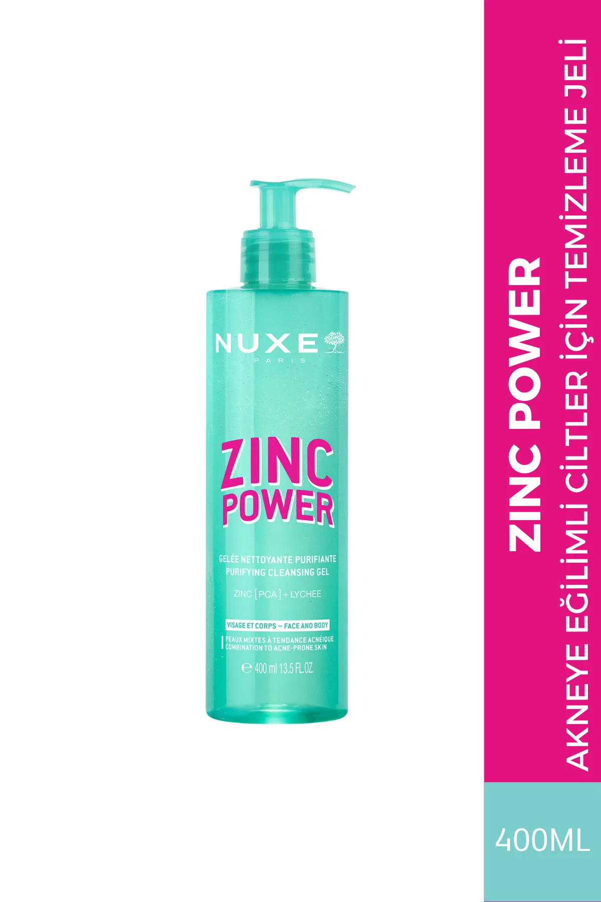 Zinc Power Yağlı ve Akneye Eğilimli Ciltler İçin Arındırıcı Temizleme Jeli 400 ML Zinc Power Yağlı ve Akneye Eğilimli Ciltler İçin Arındırıcı Temizleme Jeli 400 ML