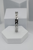 Tükkan Accessories Zincir Desen Bir Tarafi Zirkon Taşli Bir Tarafi Düz Çift Tarafli 