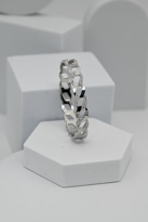 Tükkan Accessories Zincir Desen Bir Tarafi Zirkon Taşli Bir Tarafi Düz Çift Tarafli 