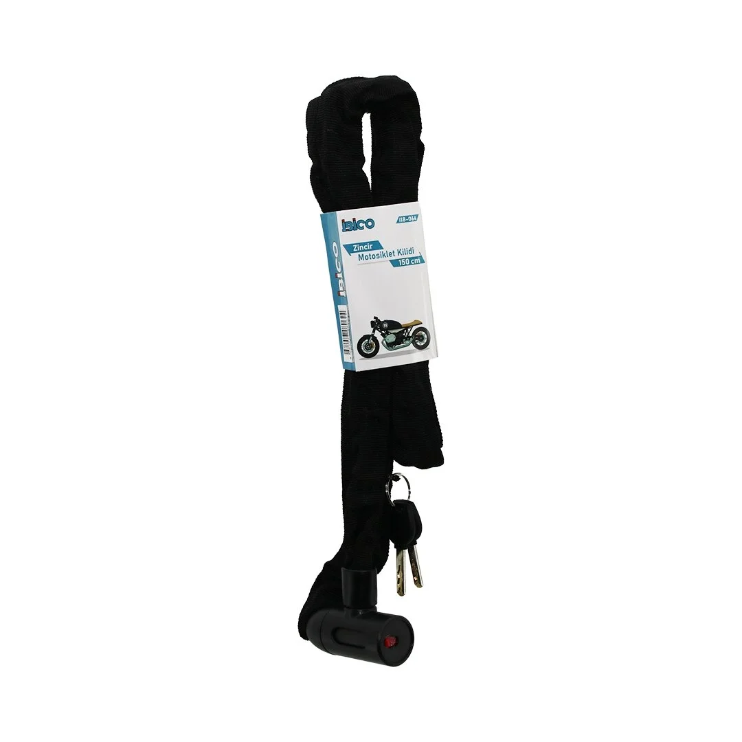 Zincirli Anahtarlı  Motor - Bisiklet Kilit Bez Kılıflı Aç-kapa Kilit Kapak 150cm Bx40 Fiyatı, Yorumları ve Özellikleri
