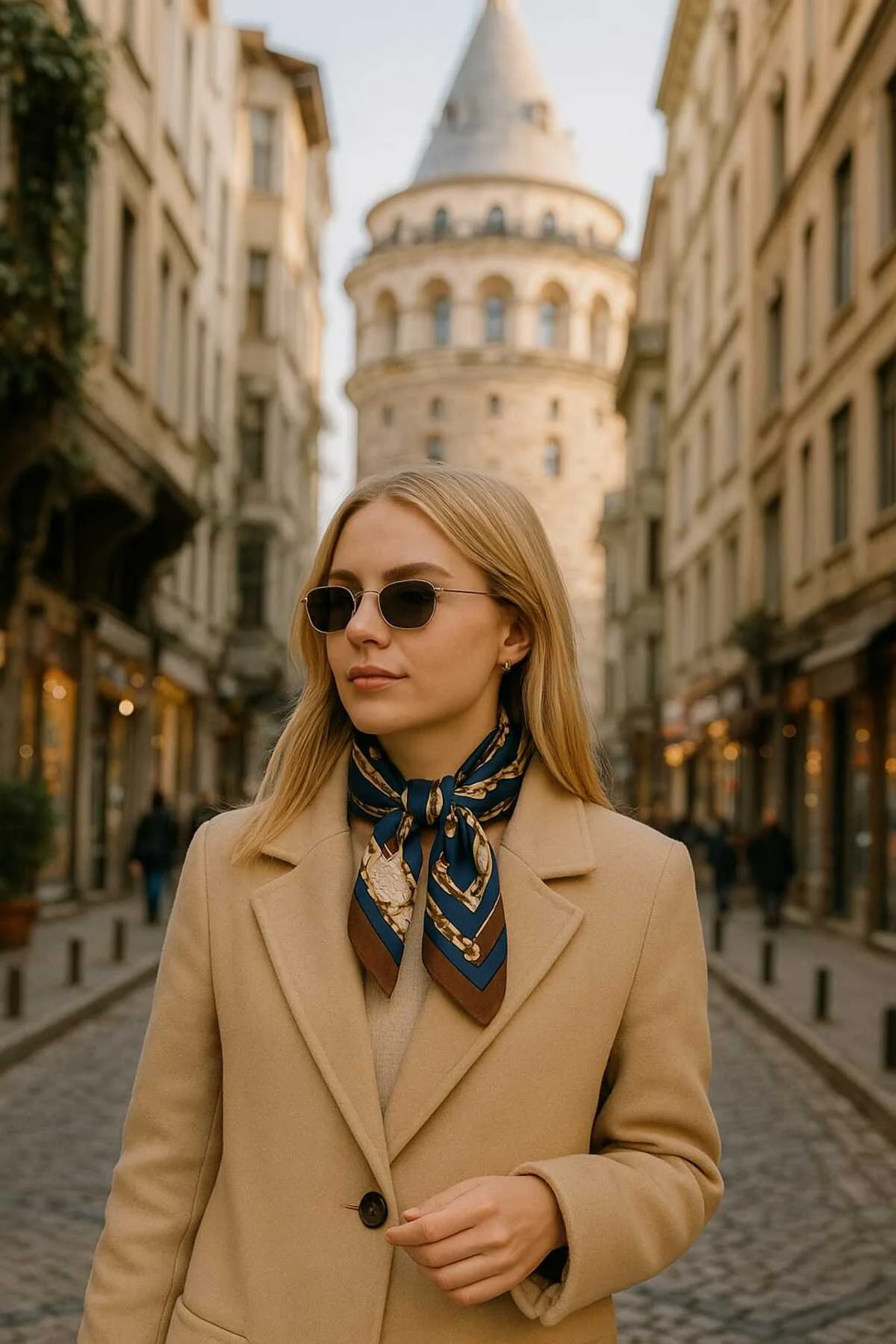 Zincirli Zincir Desenli Kahve Rengi Şık Kaymaz Kaydırmaz Bandana Fular Eşarp Zincirli Zincir Desenli Kahve Rengi Şık Kaymaz Kaydırmaz Bandana Fular Eşarp