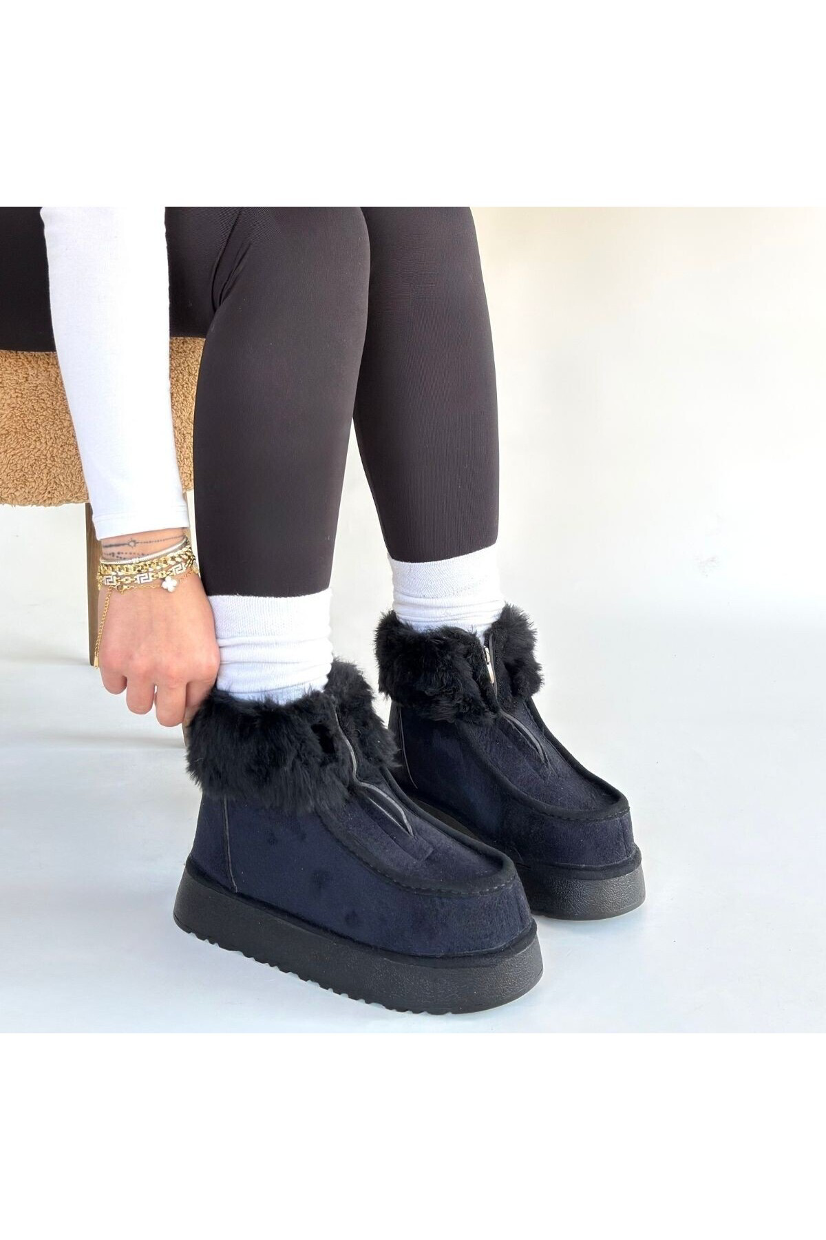 Zinya Siyah Süet Bot - Lisinya