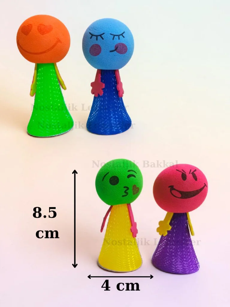 Zıplayan Oyuncak Emojili Zıp Zıp Oyun 3 Adet Pinyata İçi Parmakla
