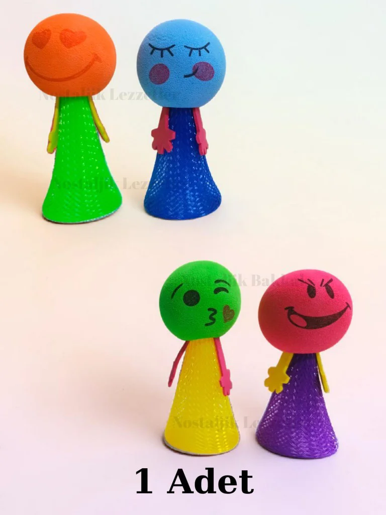 Zıplayan Oyuncak Emojili Zıp Zıp Oyun 1 Adet Pinyata İçi Parmakla