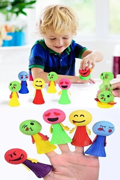 Zıplayan Oyuncak Emojili Zıp Zıp Oyun 1 Adet Pinyata İçi Parmakla