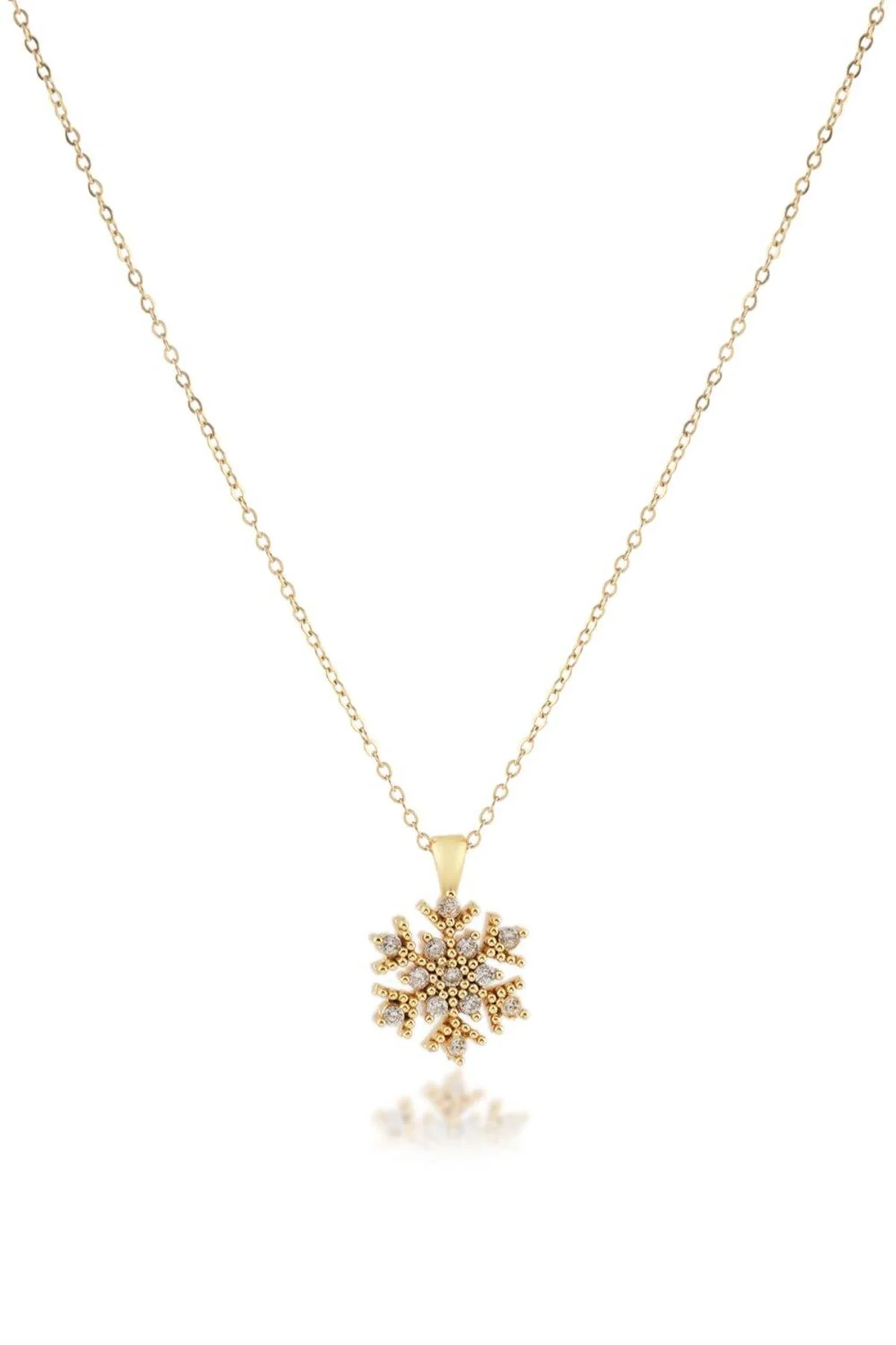 Zirkon Kar Tanesi Kolye GOLD 45cm Fiyatı, Yorumları ve Özellikleri