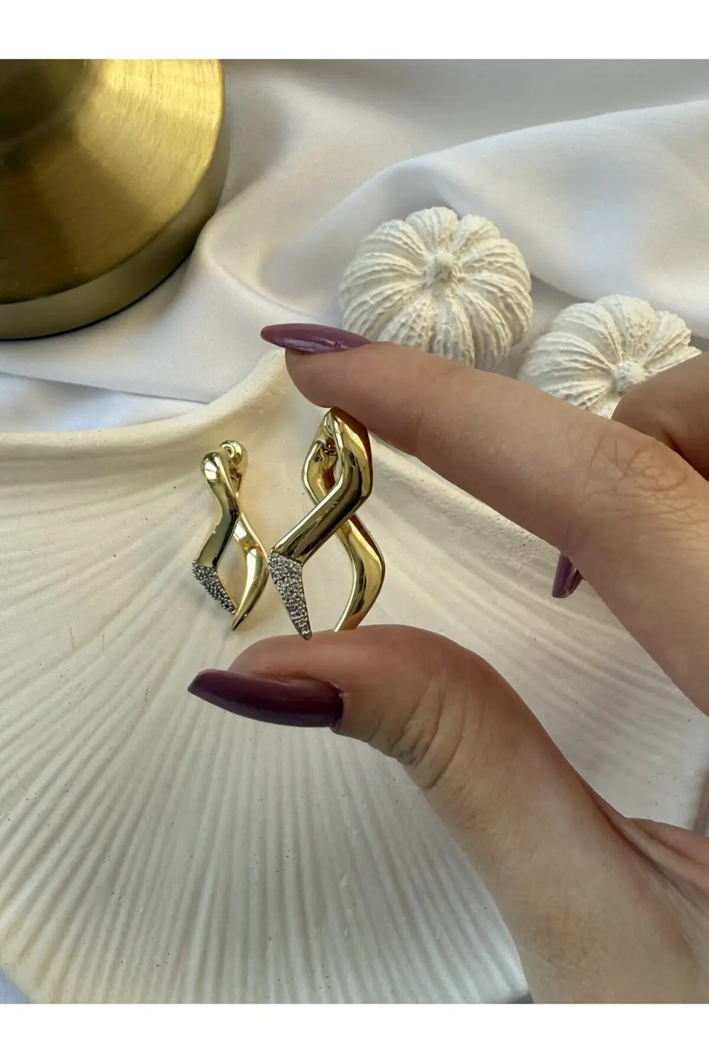 Atelier Emine Zirkon Tasarım Küpe