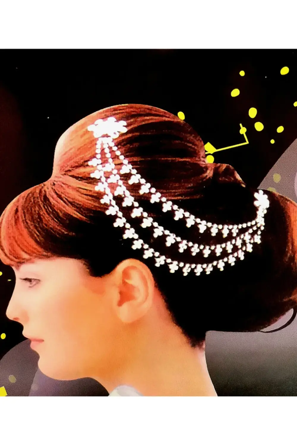 Zirkon Taşlı Abiye Saç ve Boyun Süsü