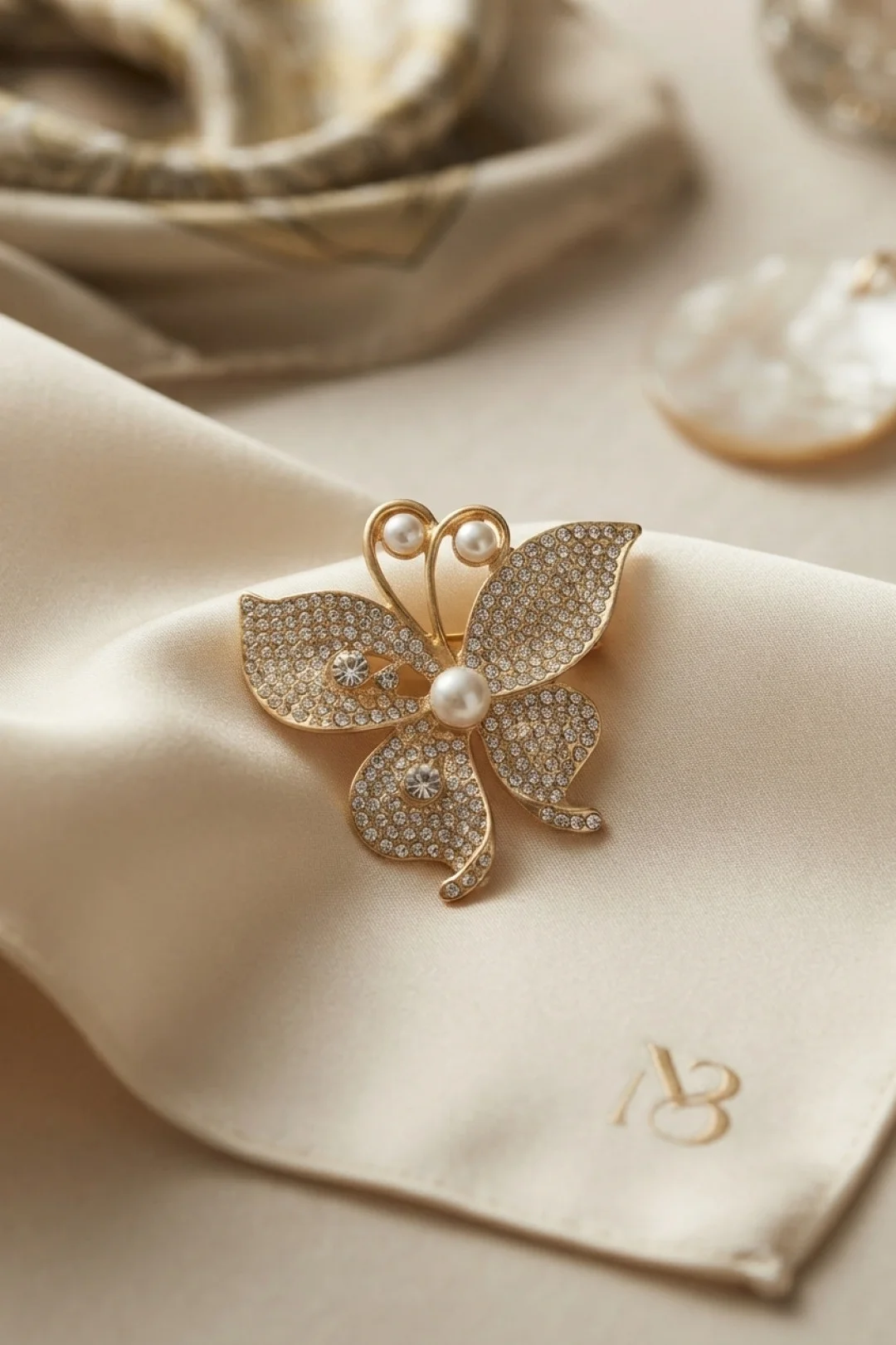 Zirkon Taşlı Gold Renk Kelebek Model Broş Fiyatı, Yorumları ve Özellikleri