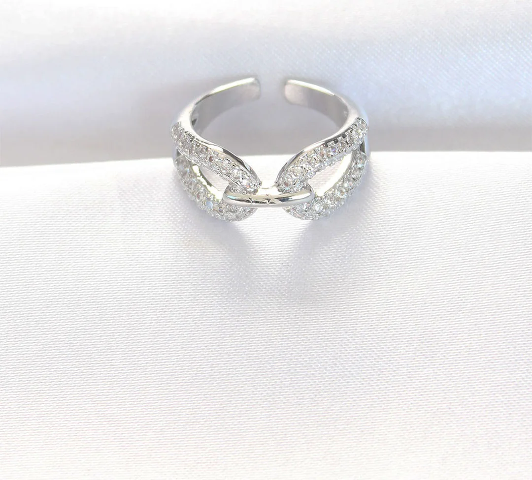 Zirkon Taşlı Silver Renk Ayarlanabilir Yüzük Diğer