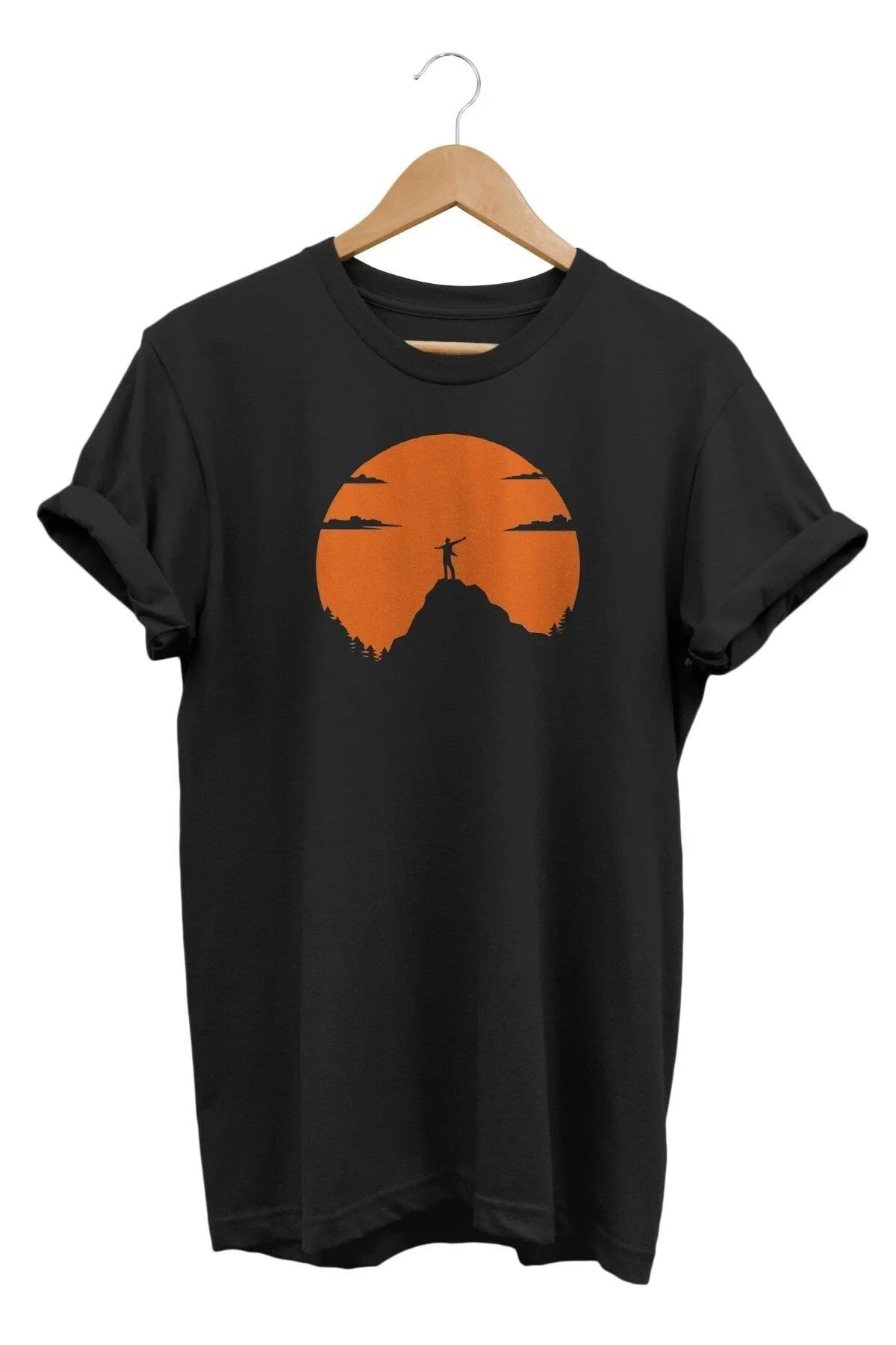 Zirve Özgürlük Baskılı %100 Pamuk Oversize T-shirt Büyük Beden