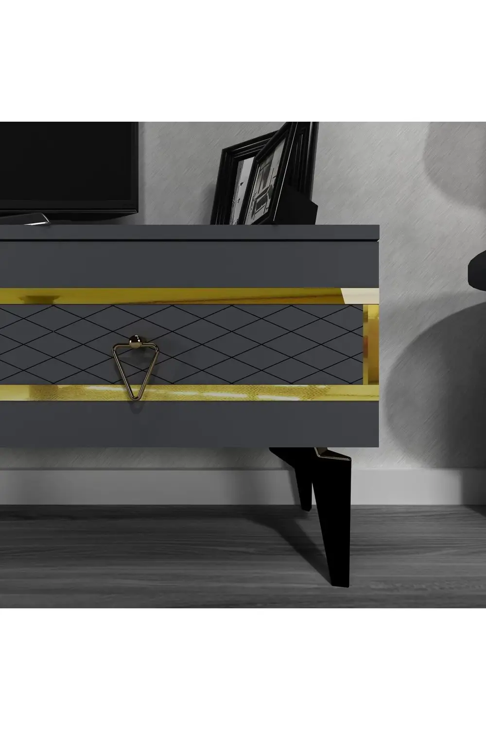 ZİRVE ÜÇGEN DOLAP,ÇEKMECE METAL MOBİLYA KULBU  (4 ADET) ALTIN