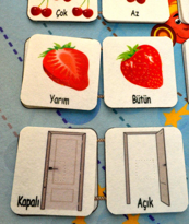 Zıt Kavramlar Keçe Cırtlı Duvar Panosu , Eğitici Oyuncak