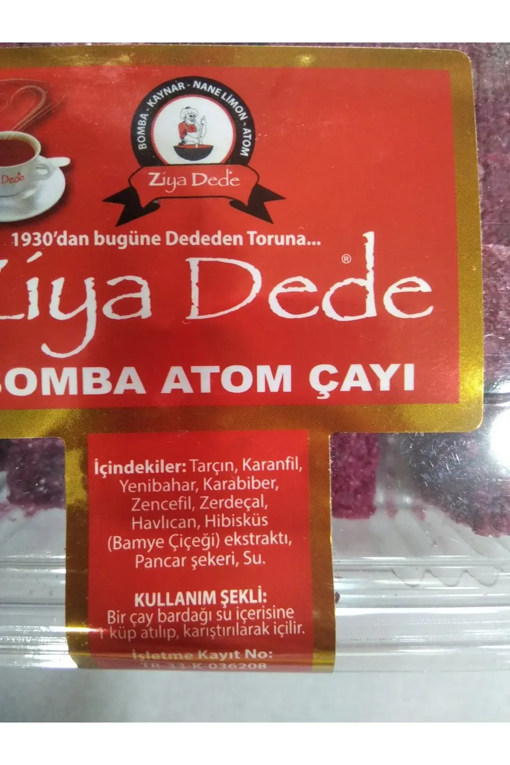Ziya Dede Atom Çayı Bomba Çayı 2 Adet