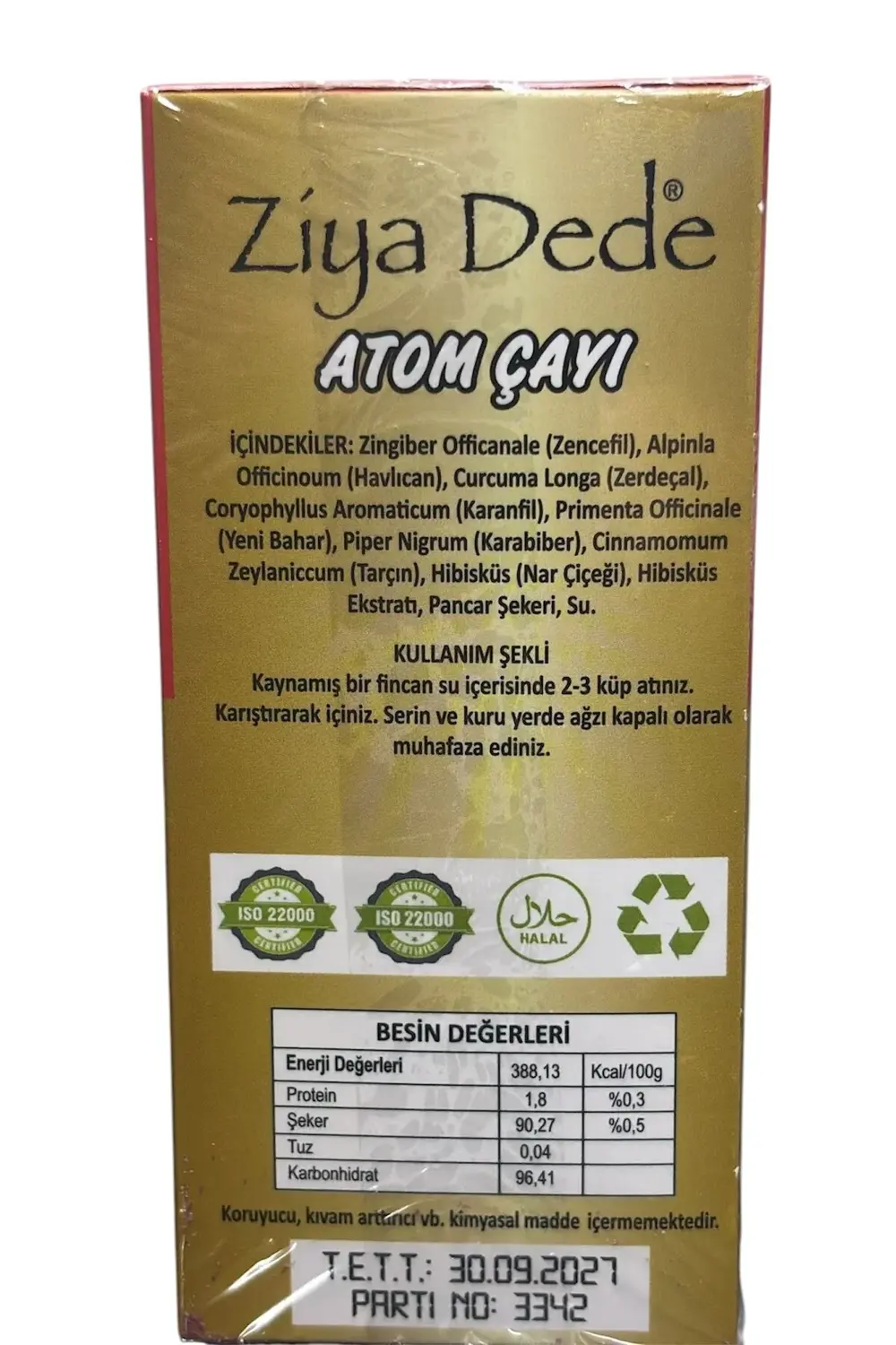 Ziya Dede Atom Küp Bitki Çayı 150 Gr 30 Adet Kutu