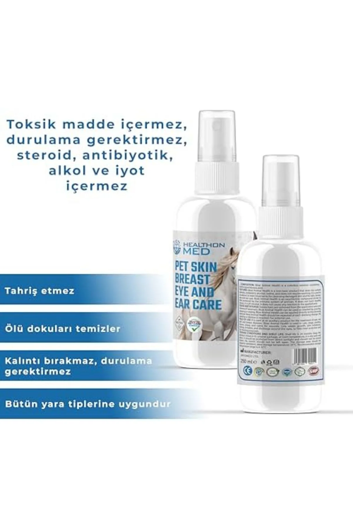 zkra shop HEALTHONMED Hayvan Deri, Kulak, Göz ve Meme Bakım Sprey