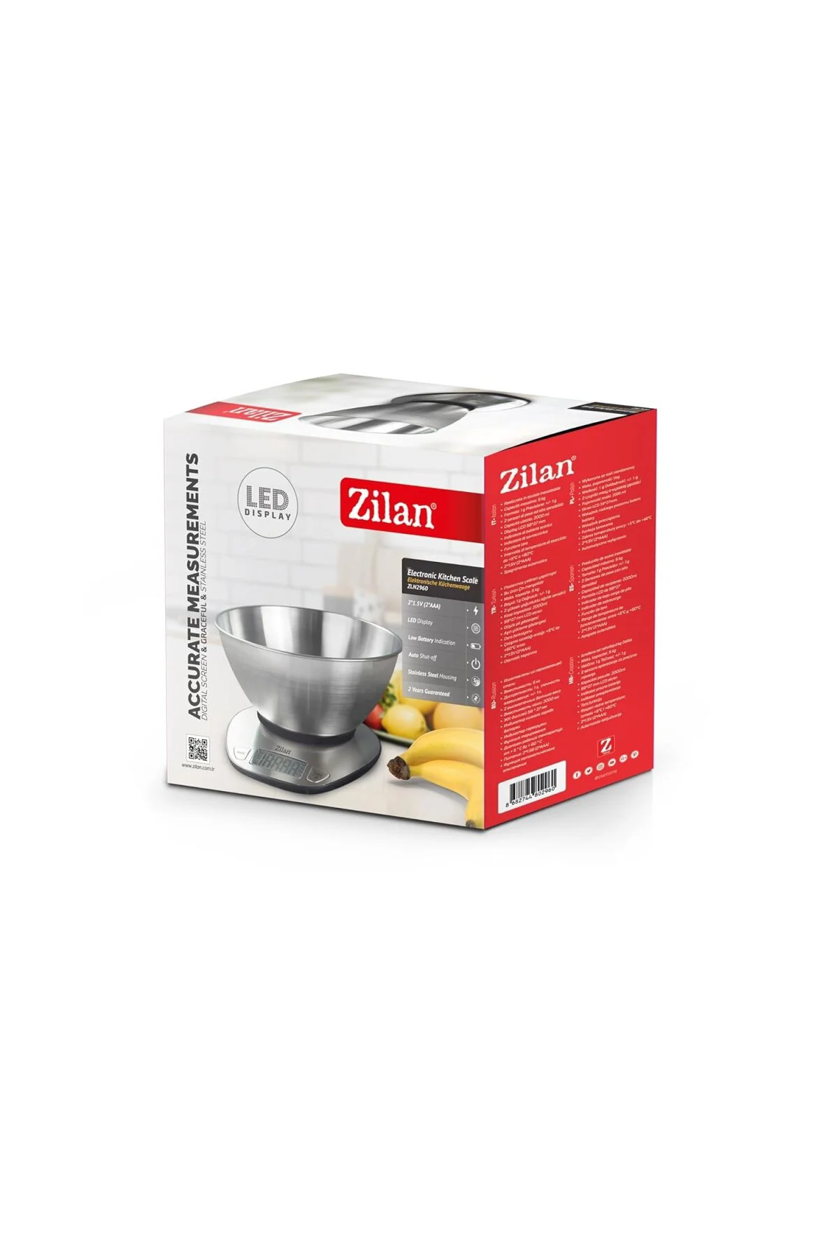 ZLN2960 Dijital Mutfak Tartısı, 5 kg Kapasiteli, 1 gr Hassasiyetl