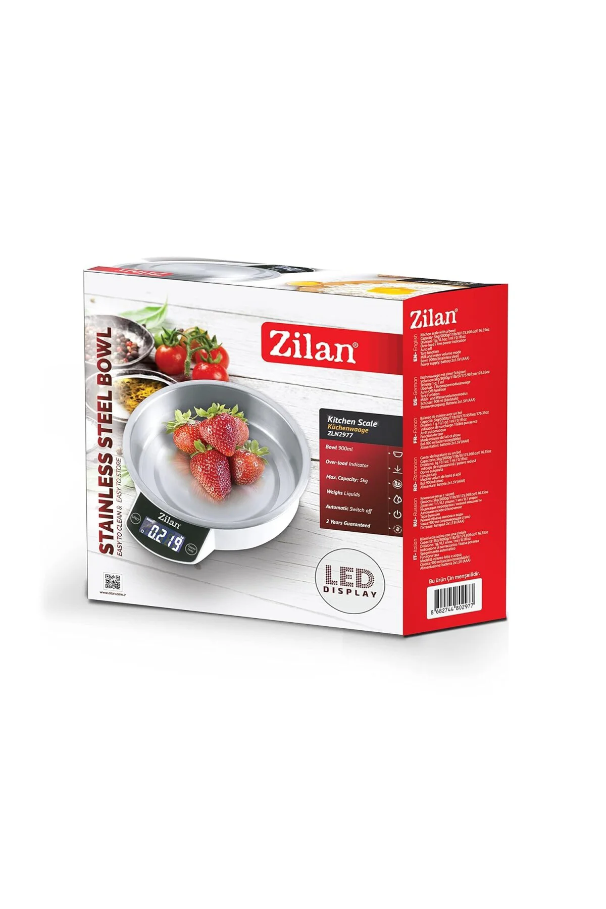ZLN2977 Dijital Mutfak Tartısı, 5 kg Kapasiteli, 1 gr Hassasiyetl