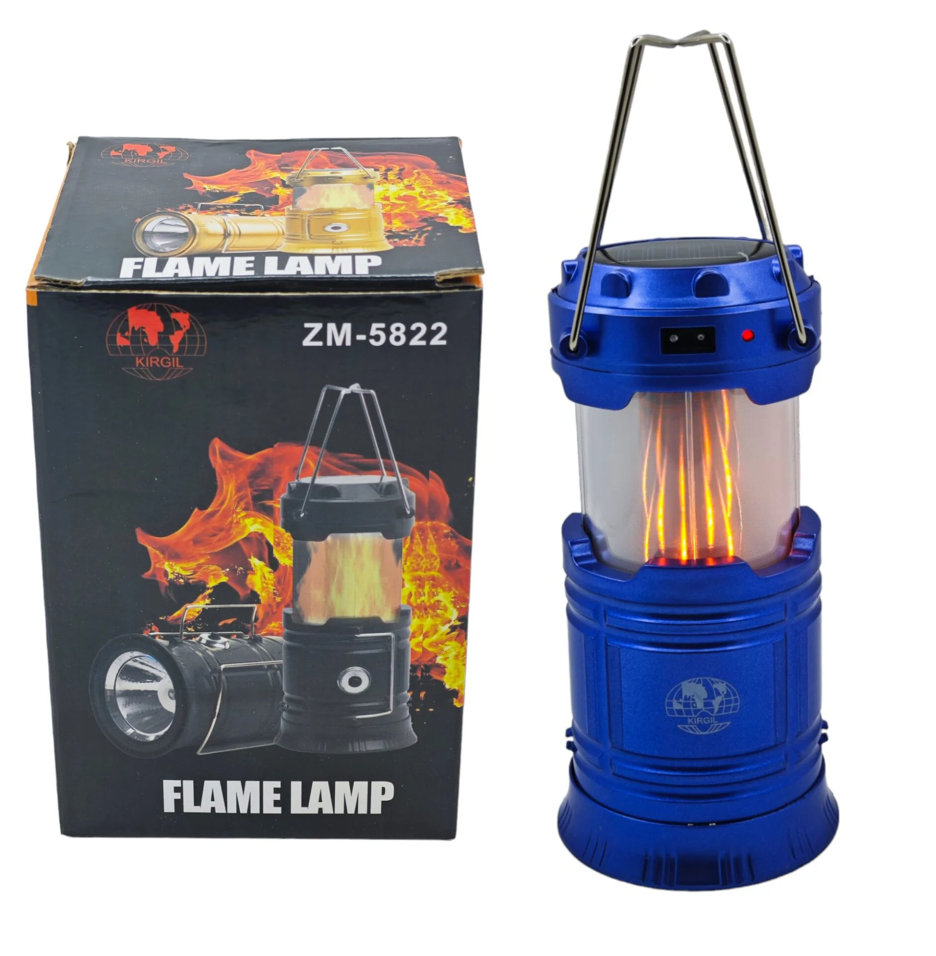 Zm-5822   Kırğıl Solar Şarjlı Led Fanus+Fener