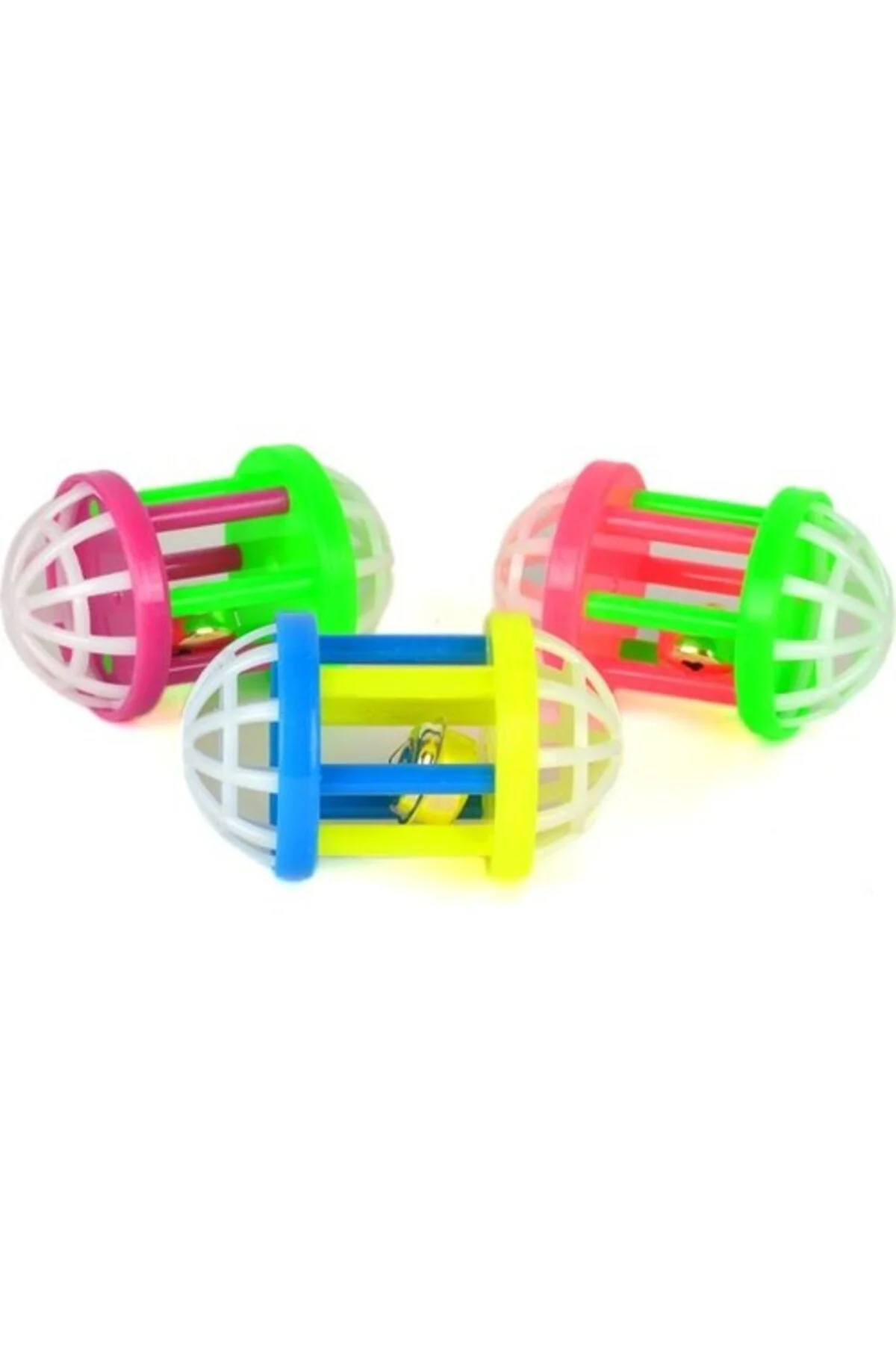 ZM4-4324 Kedi Oyun Topu Elips Çıngıraklı 3lü