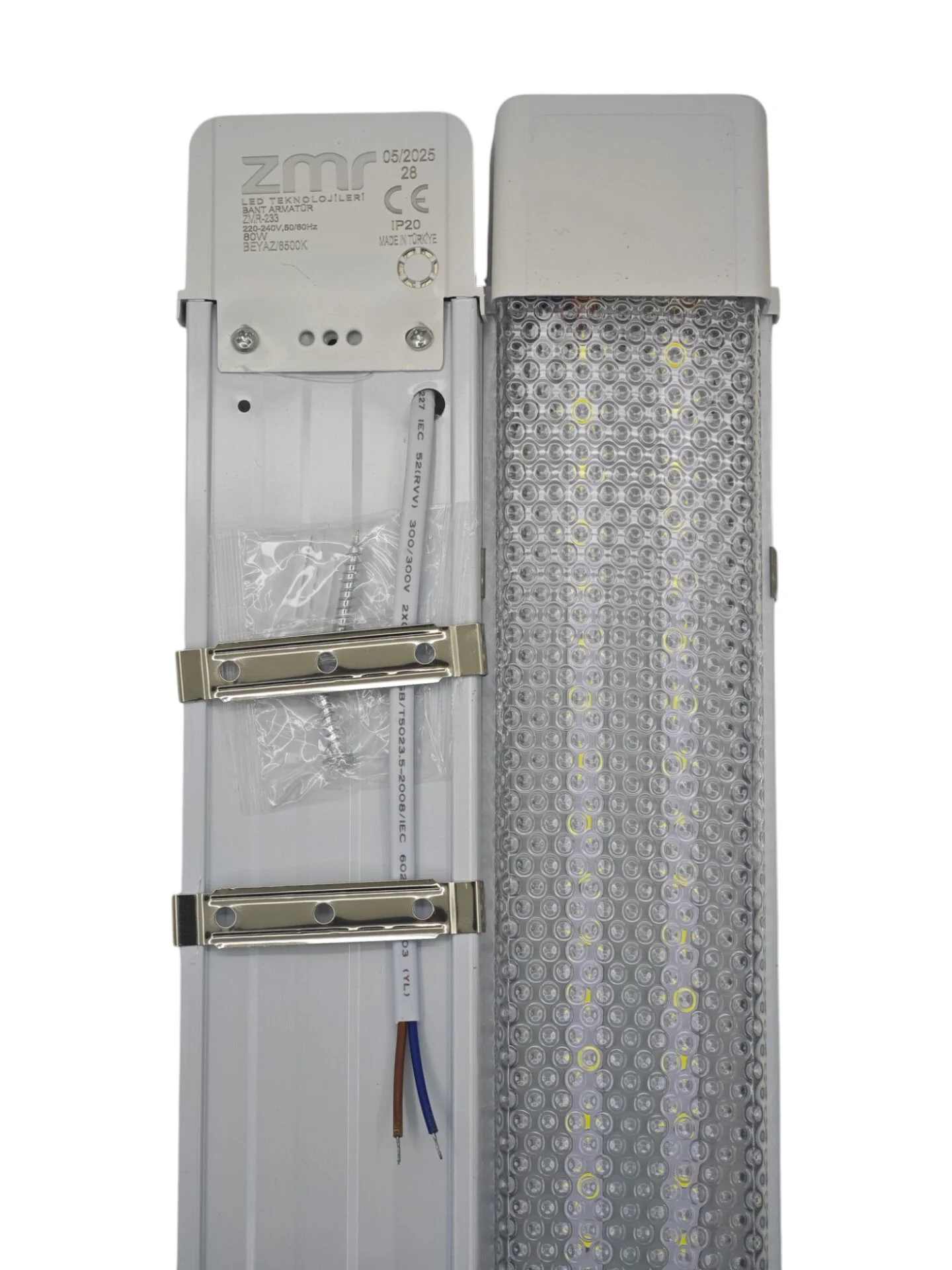ZMR-232/B  ZMR 60W Led Kristal Bant Armatür 120cm 2li - Beyaz