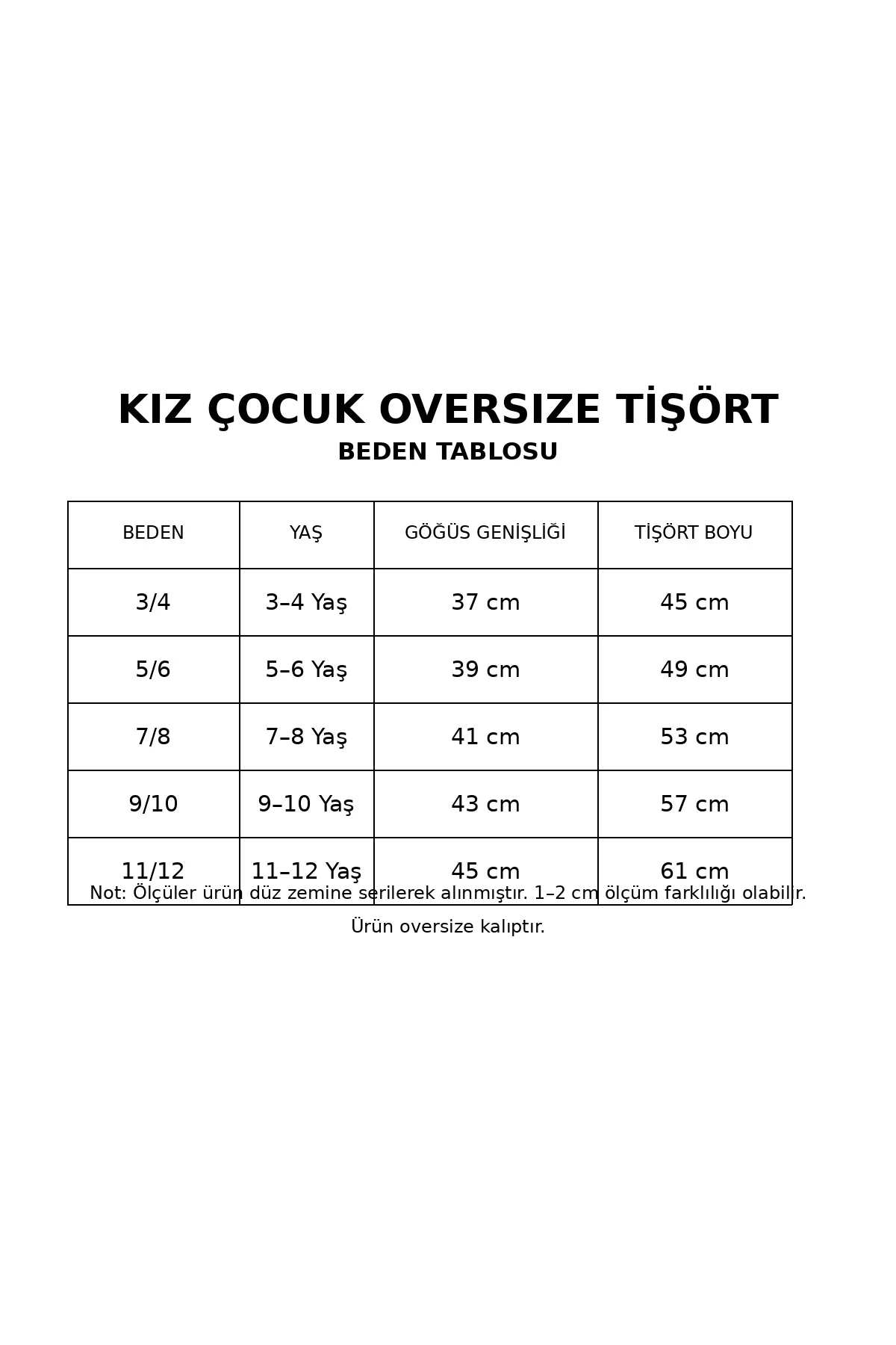 Zoktay Manifest Baskılı Kız Çocuk Oversize Tişört