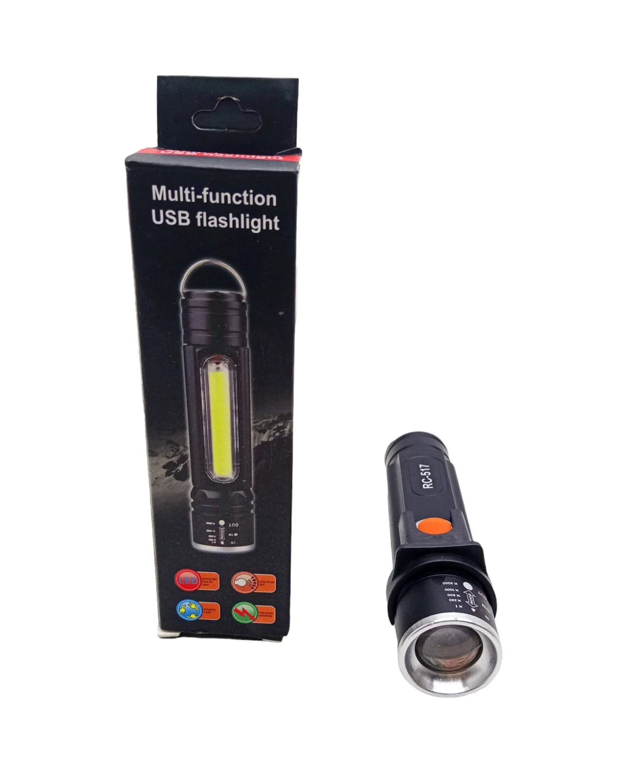 Zomlu Usb Şarjlı El Feneri Metal Kasa 5224 Diğer