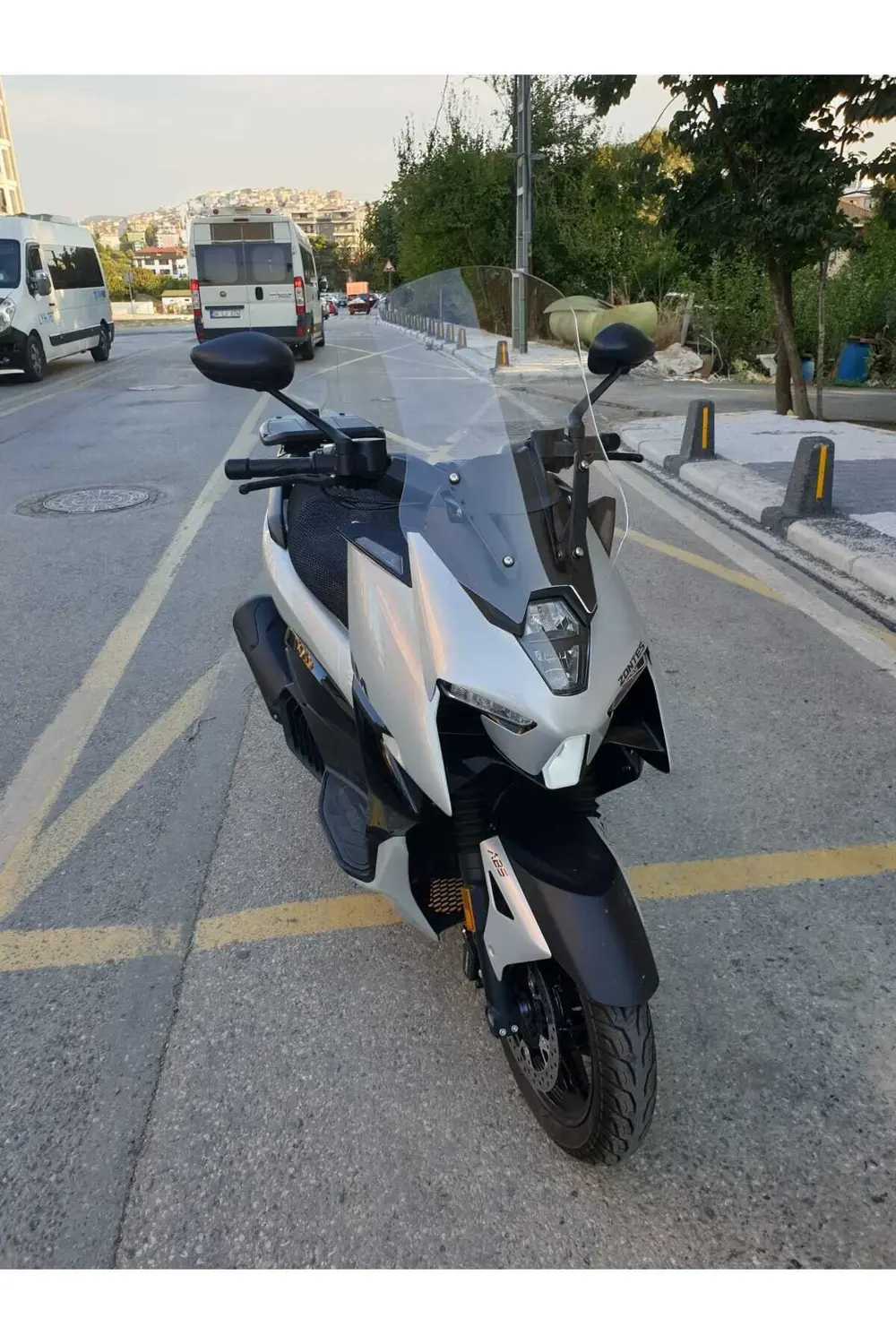 Zontes ZT 125 Ön Cam 2024 Model 55cm Şeffaf Renkli 4mm KISA SPOR