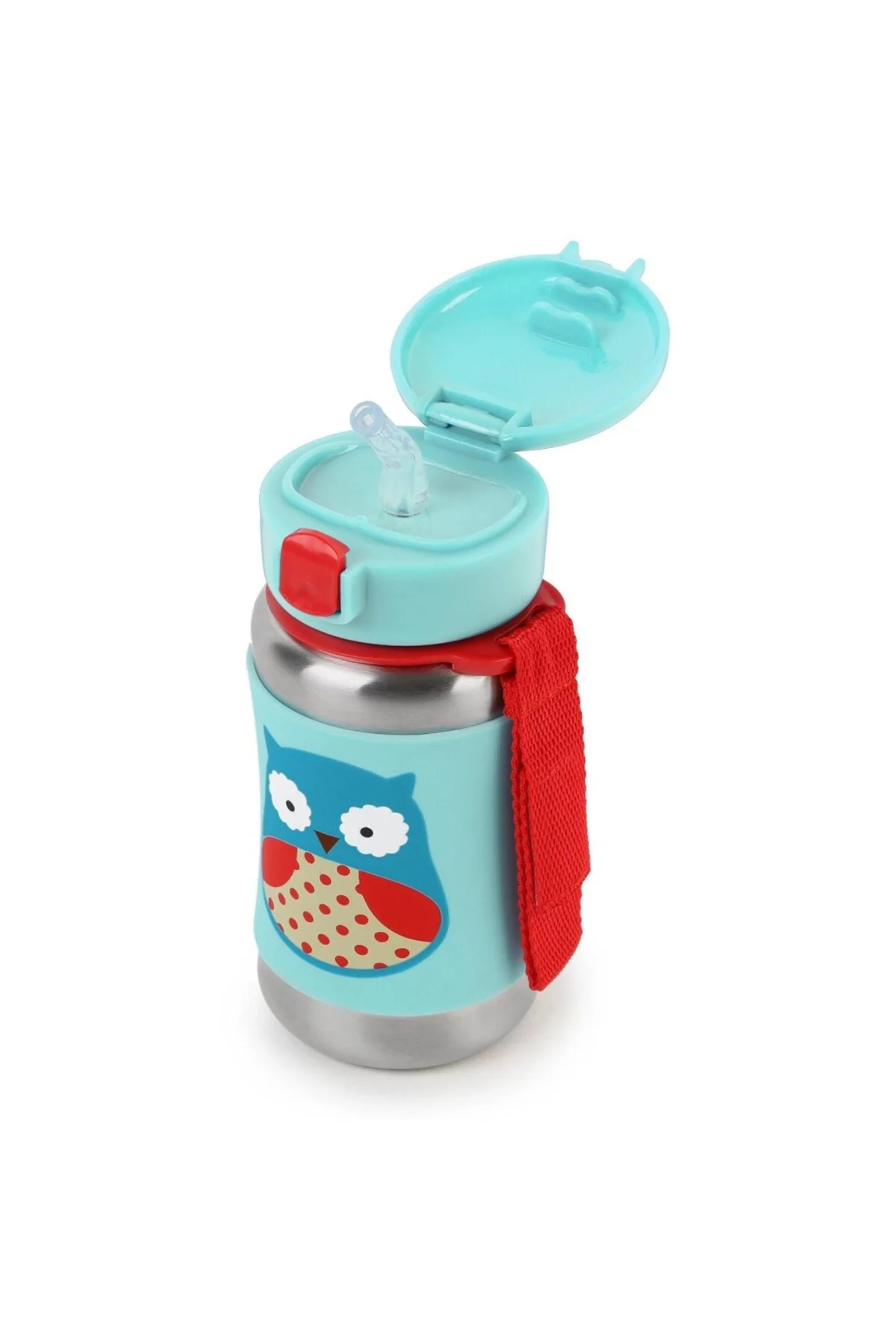 Zoo Pipetli Paslanmaz Çelik Suluk 350 ml Baykuş