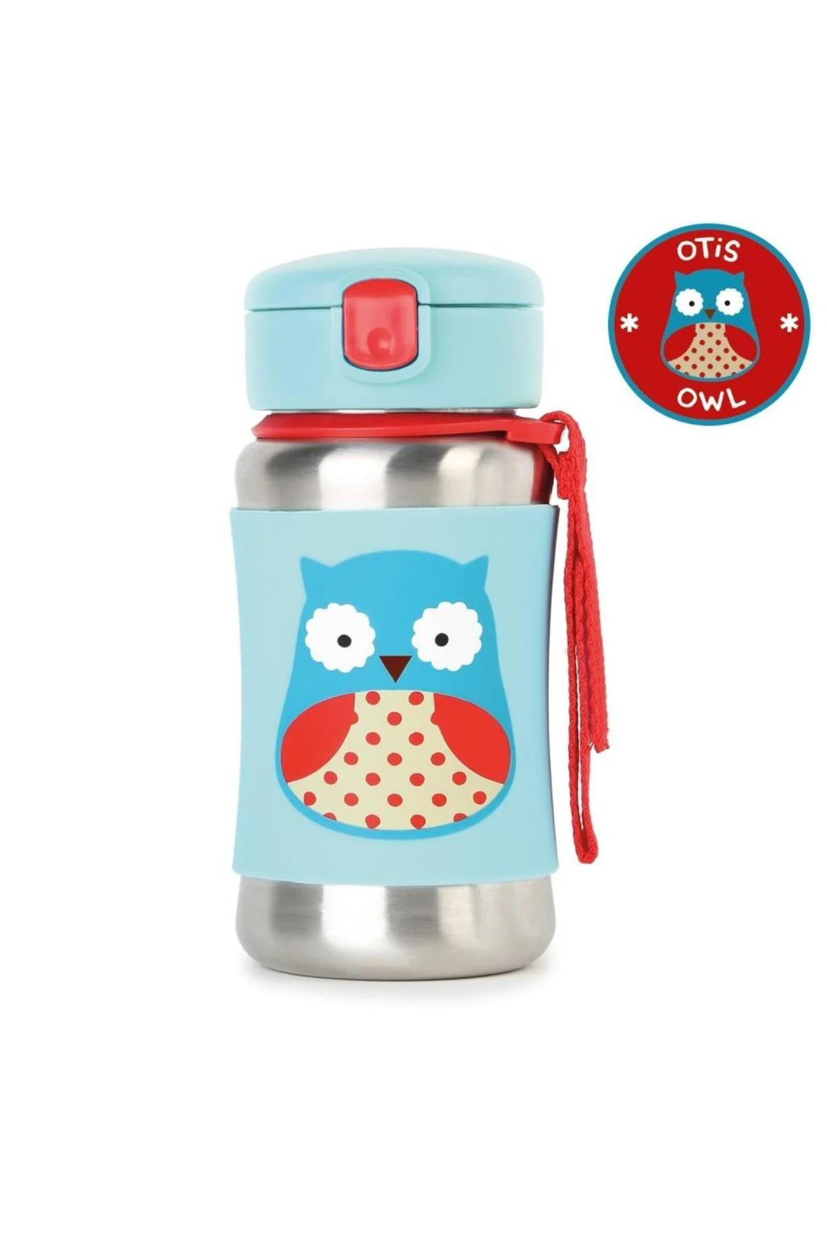 Zoo Pipetli Paslanmaz Çelik Suluk 350 ml Baykuş