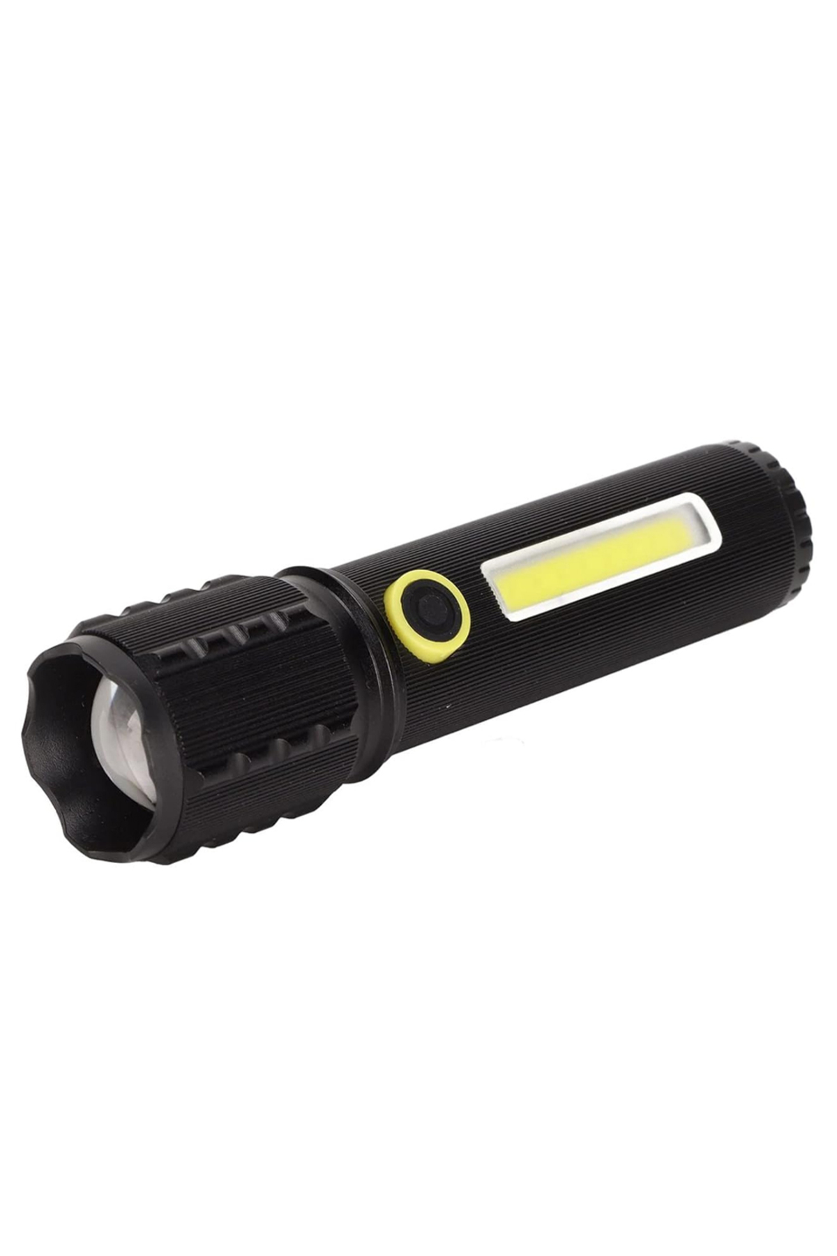 ZOOMLU FLASH ÖZELLİKLİ ŞARJLI METAL KASA EL FENERİ (4814)