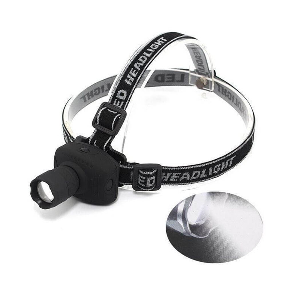 Zoomlu Kafa Feneri 3 Mod 100 Metre Aydınlatma Lastikli Oynar Başl