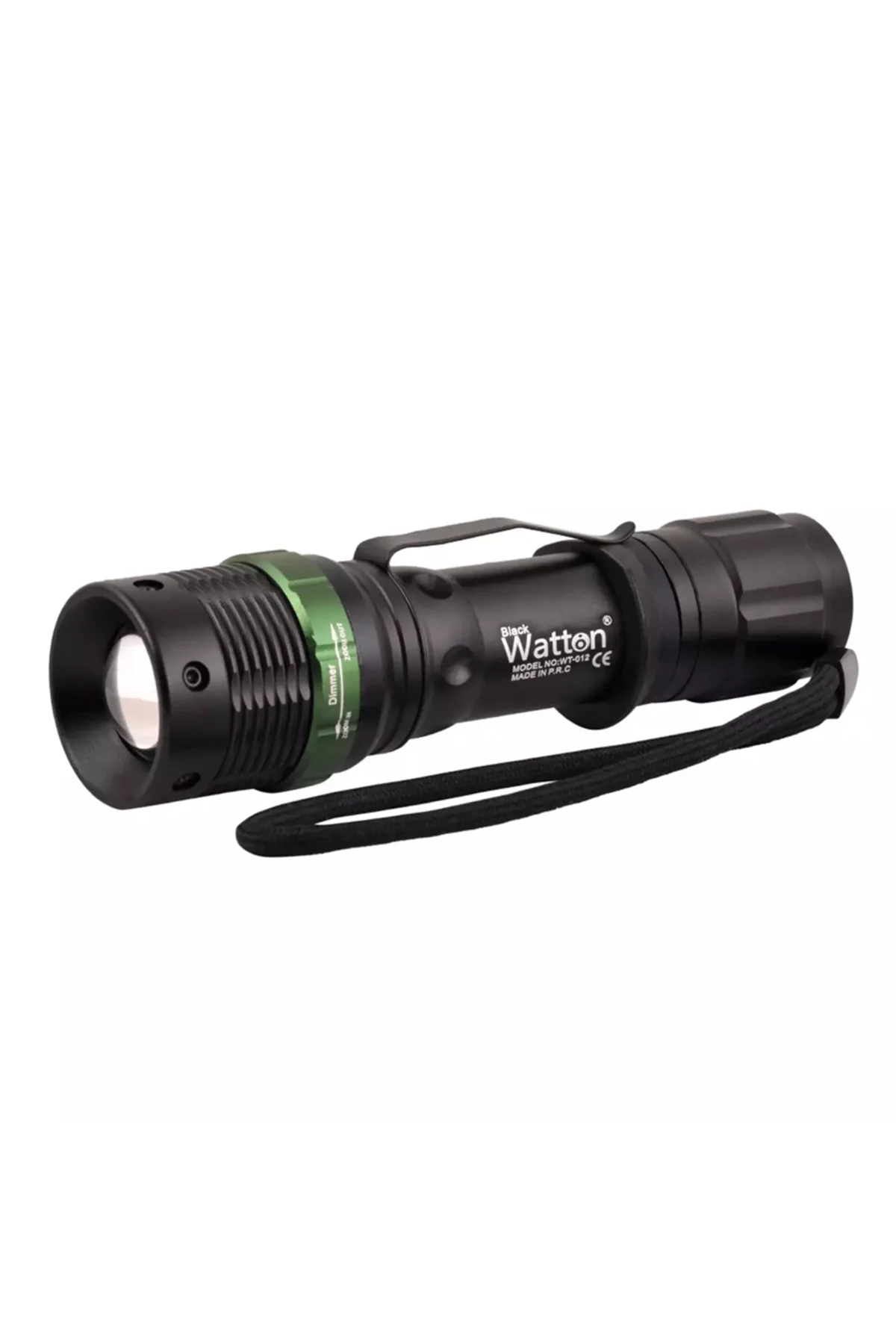 Zoomlu Oto Şarjlı EL Feneri Watton Wt-012 Siyah